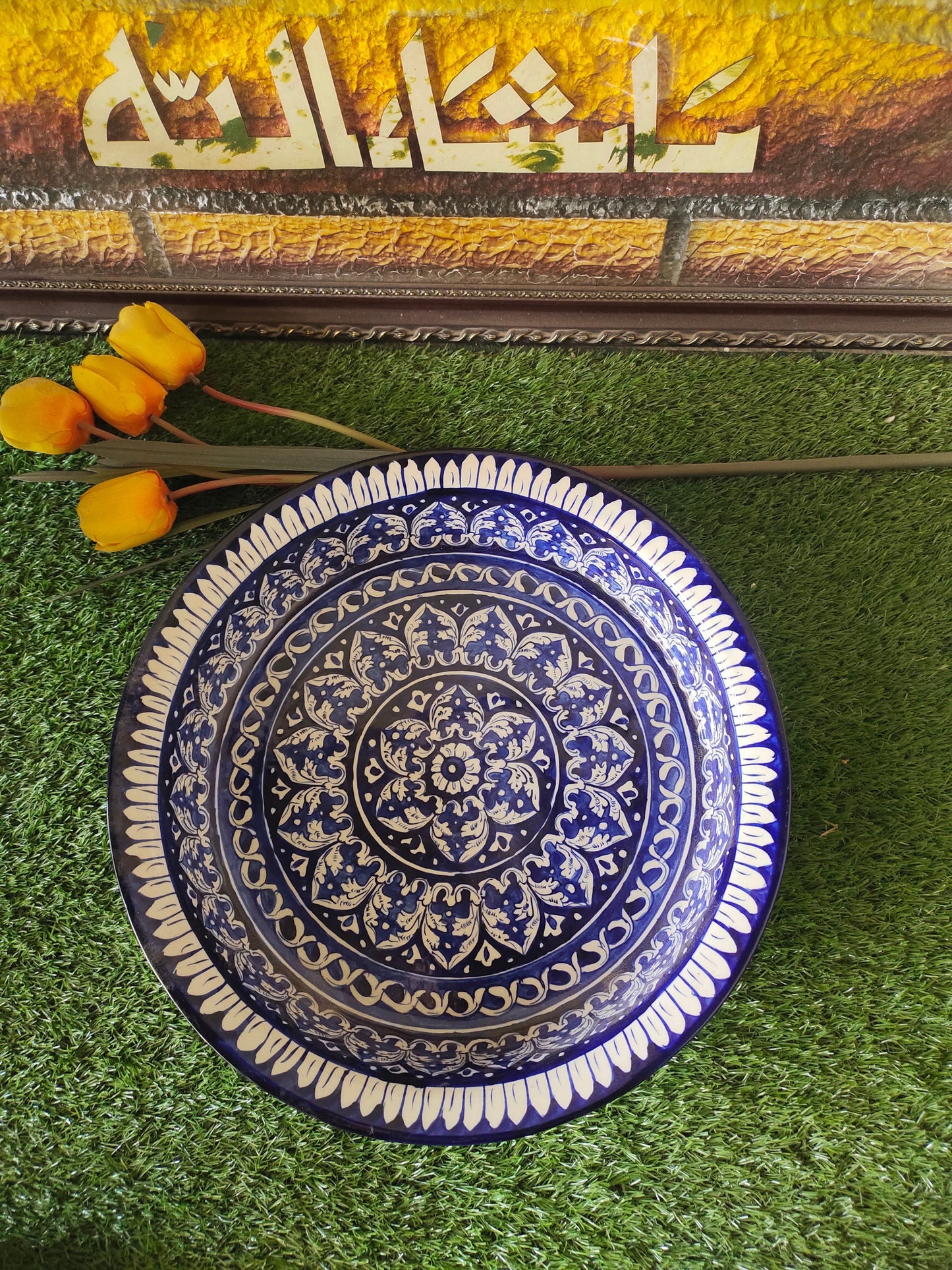 Ceramic Handmade Gauri Fruit Bowl | Large Size 15 inch | Deep 3 inch