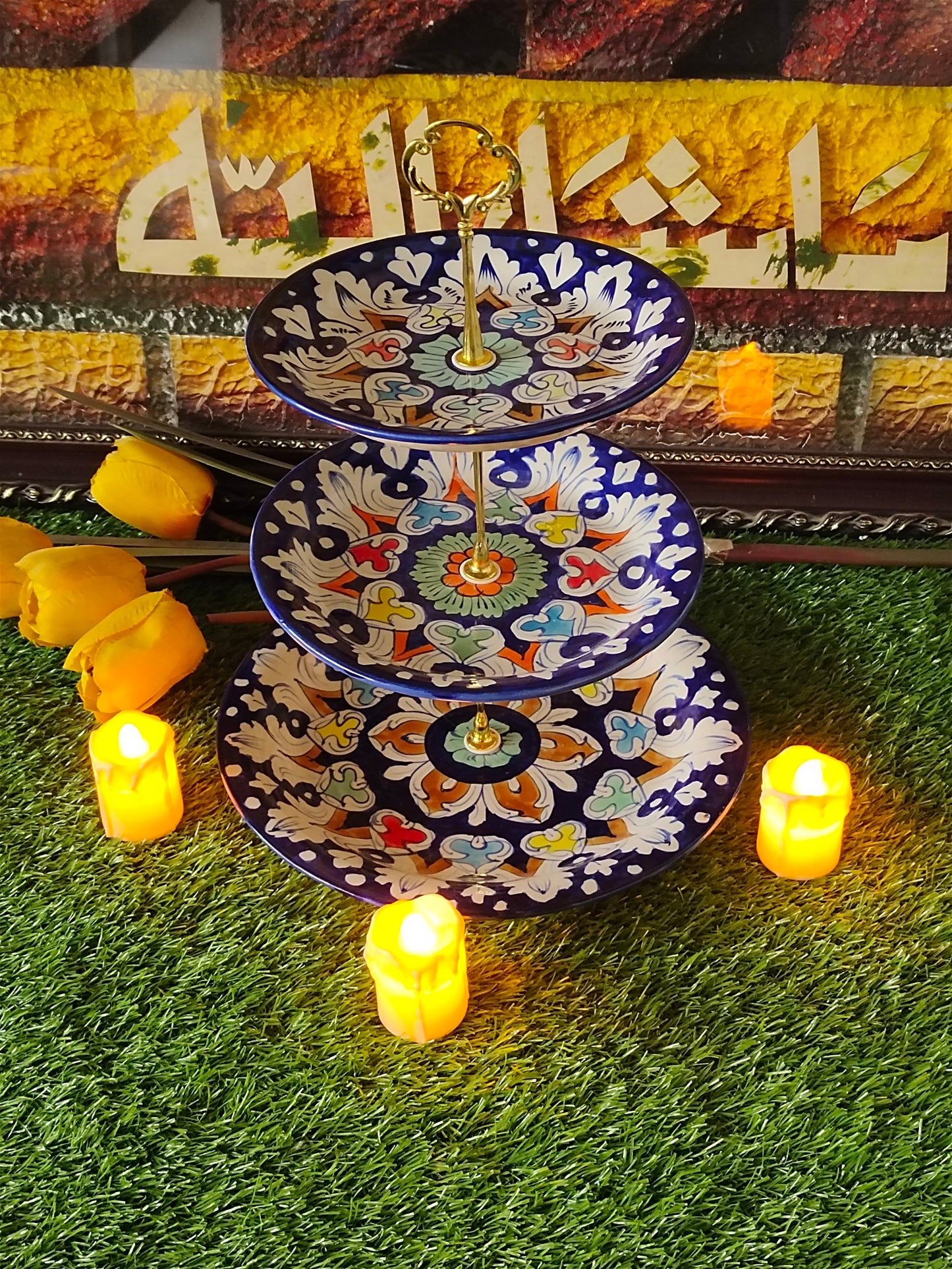 Ceramic Handmade Customized 3 Tiers Cake Set