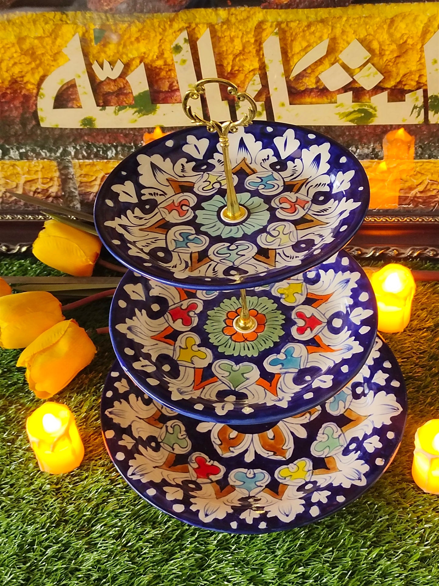 Ceramic Handmade Customized 3 Tiers Cake Set