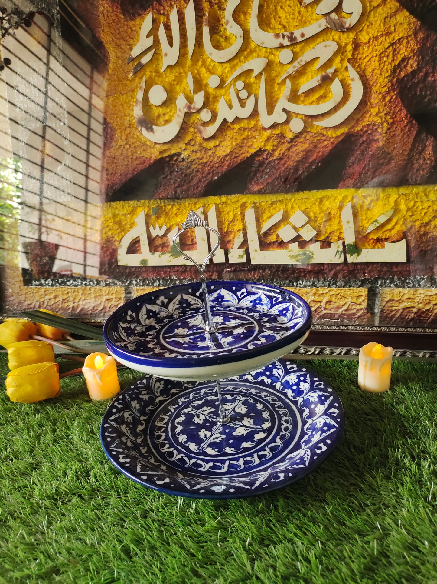 Ceramic Handmade 2 Tires Cake Set