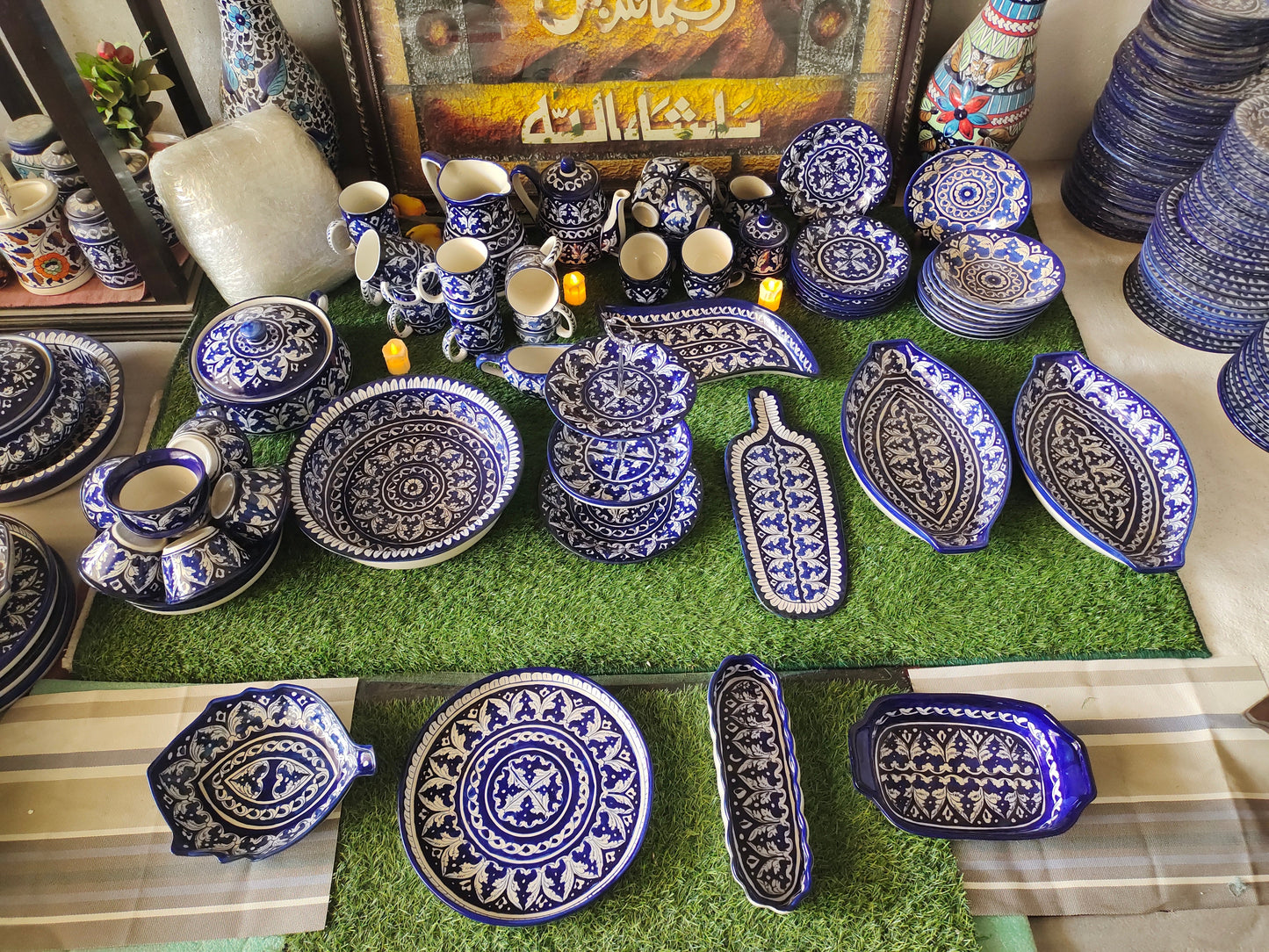 Ceramic Handmade Customized Dinner Set | 8 Men set | 75 Pcs