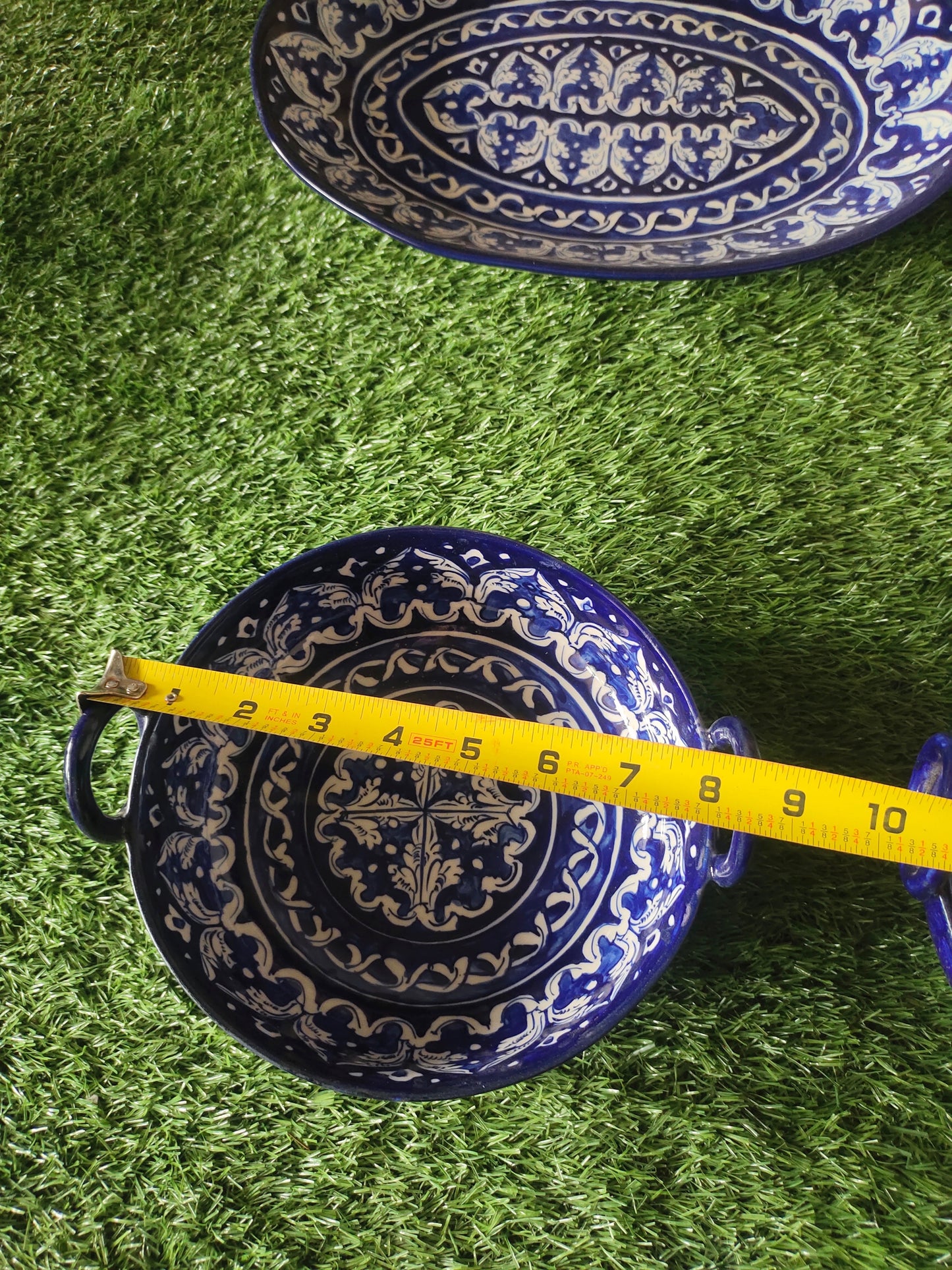 Ceramic Handmade Handle Karahi | Size 9 inch