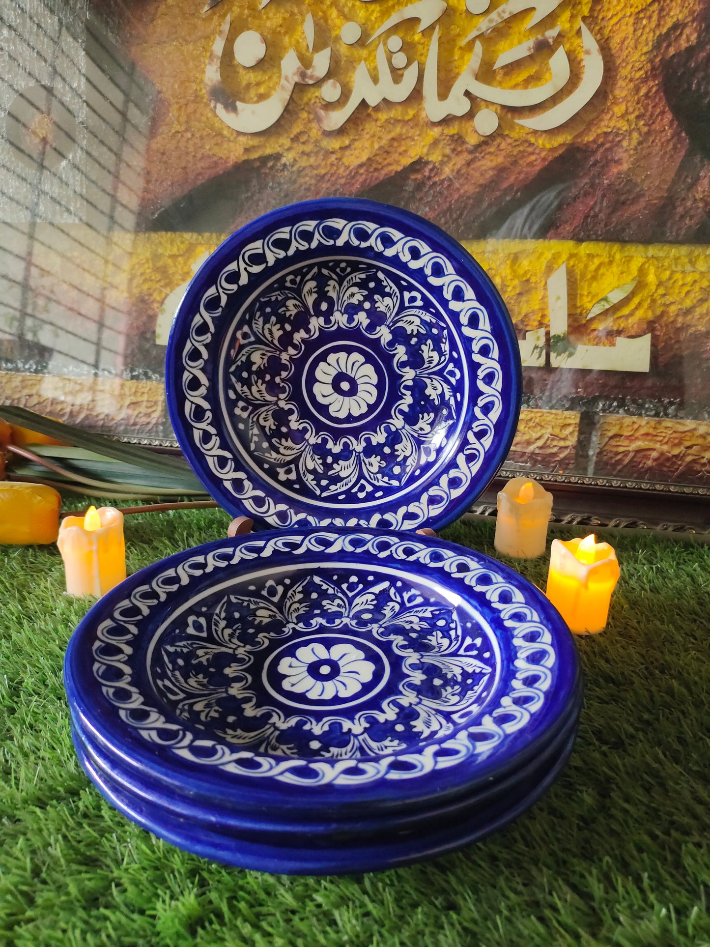 Ceramic Handmade Deep Plates | Size 09 inch | Design Ghauri
