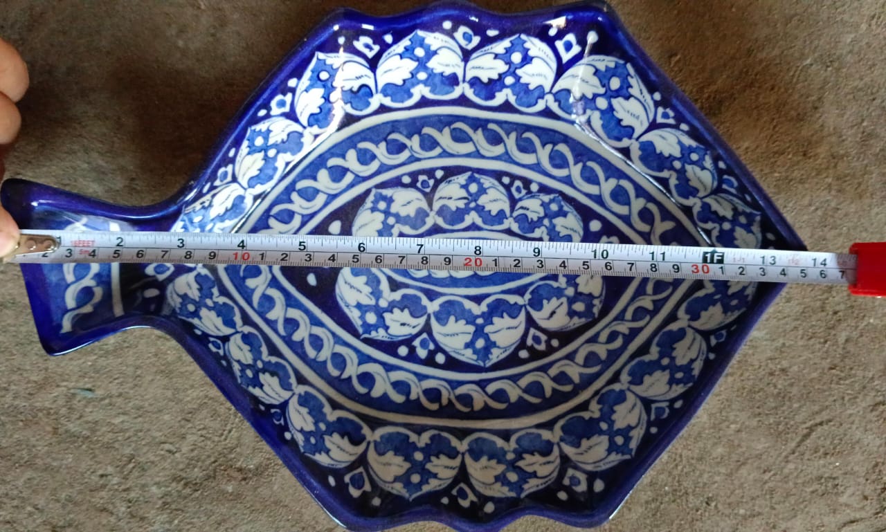 Ceramic Handmade Fish Platter size 14 inch