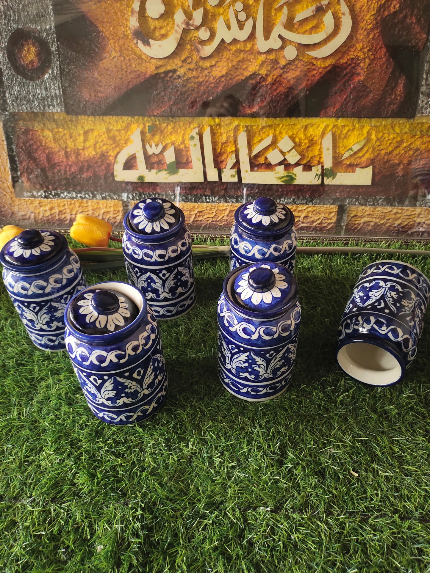 Handmade Cover Jar| Spice Jar | Pickle Jar | Size 6-7 inch approx.