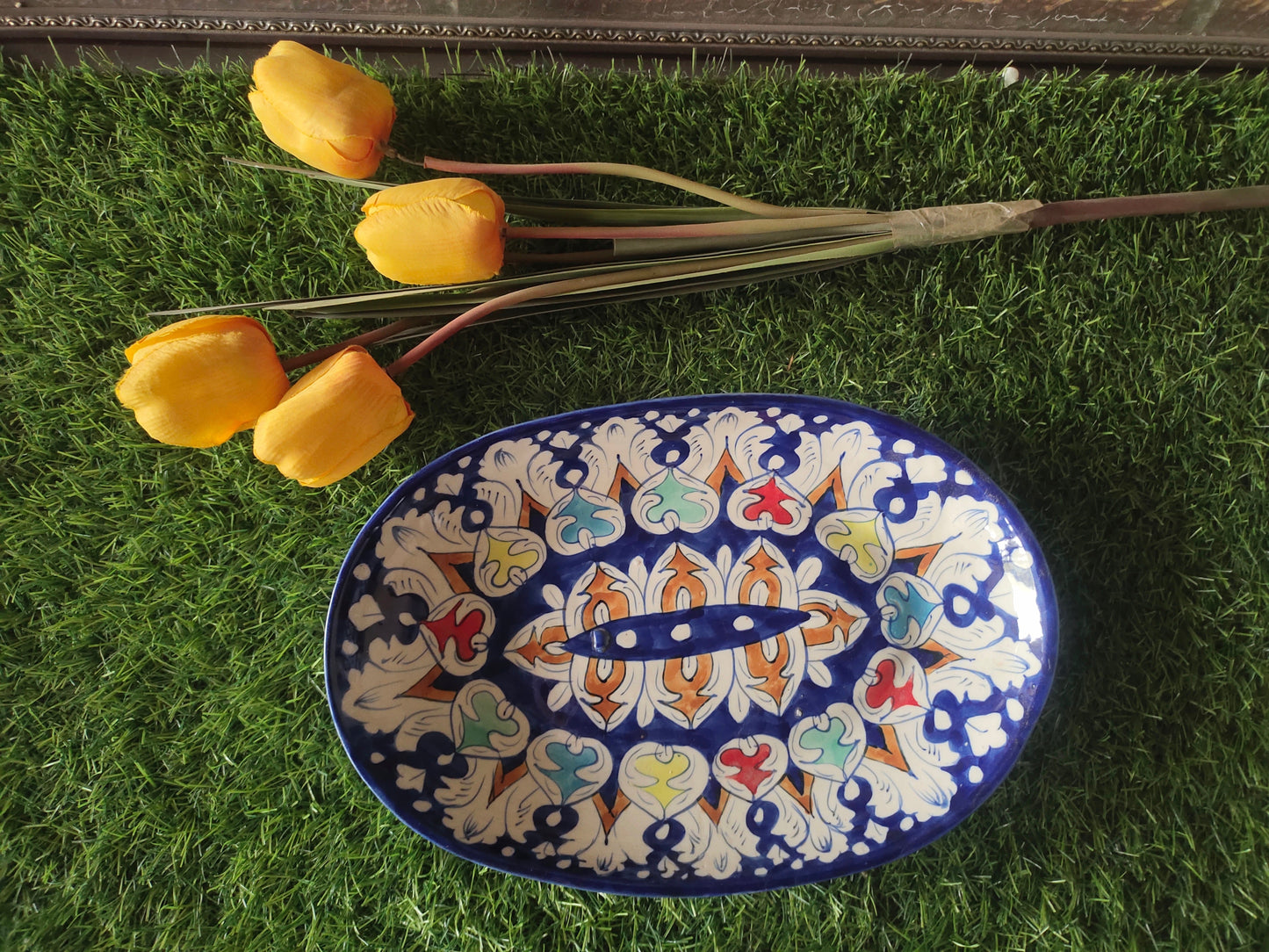 Handmade Ceramic Rice Platter Dish (Design Multi TRD)