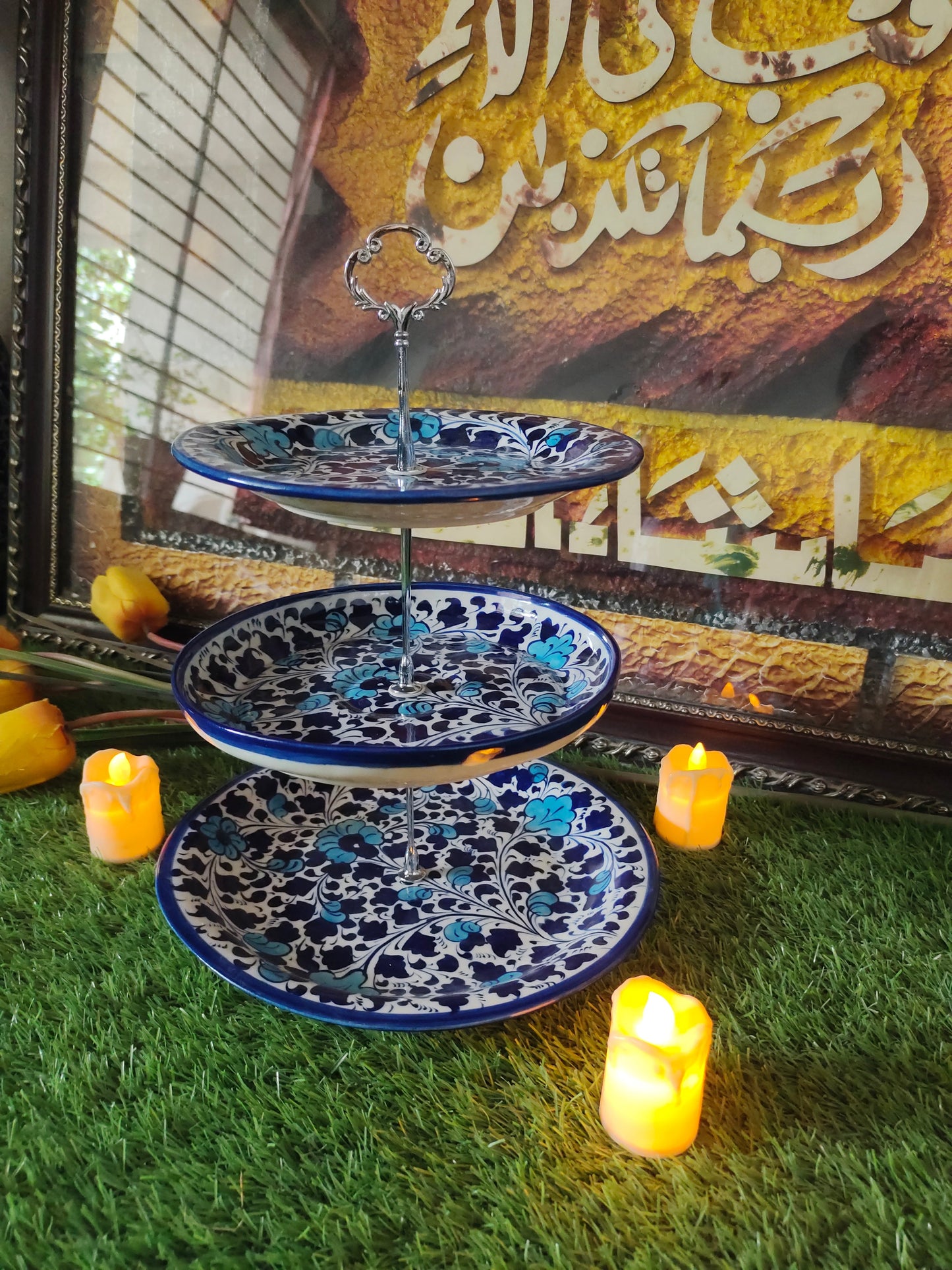 Ceramic Handmade Customized 3 Tires Cake Set | Multani Design