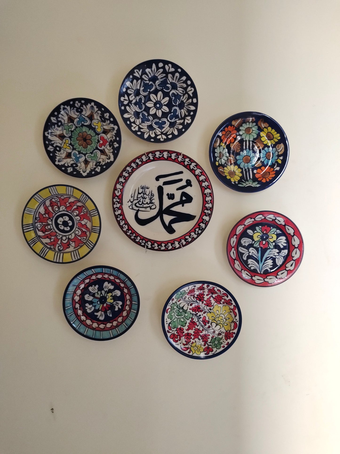Ceramic Handmade Wall Hanging Art | Wall Art | 8 Pcs Set
