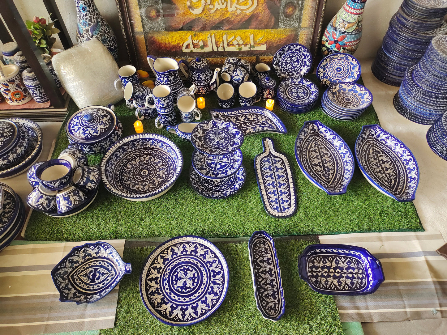 Ceramic Handmade Customized Dinner Set | 8 Men set | 75 Pcs