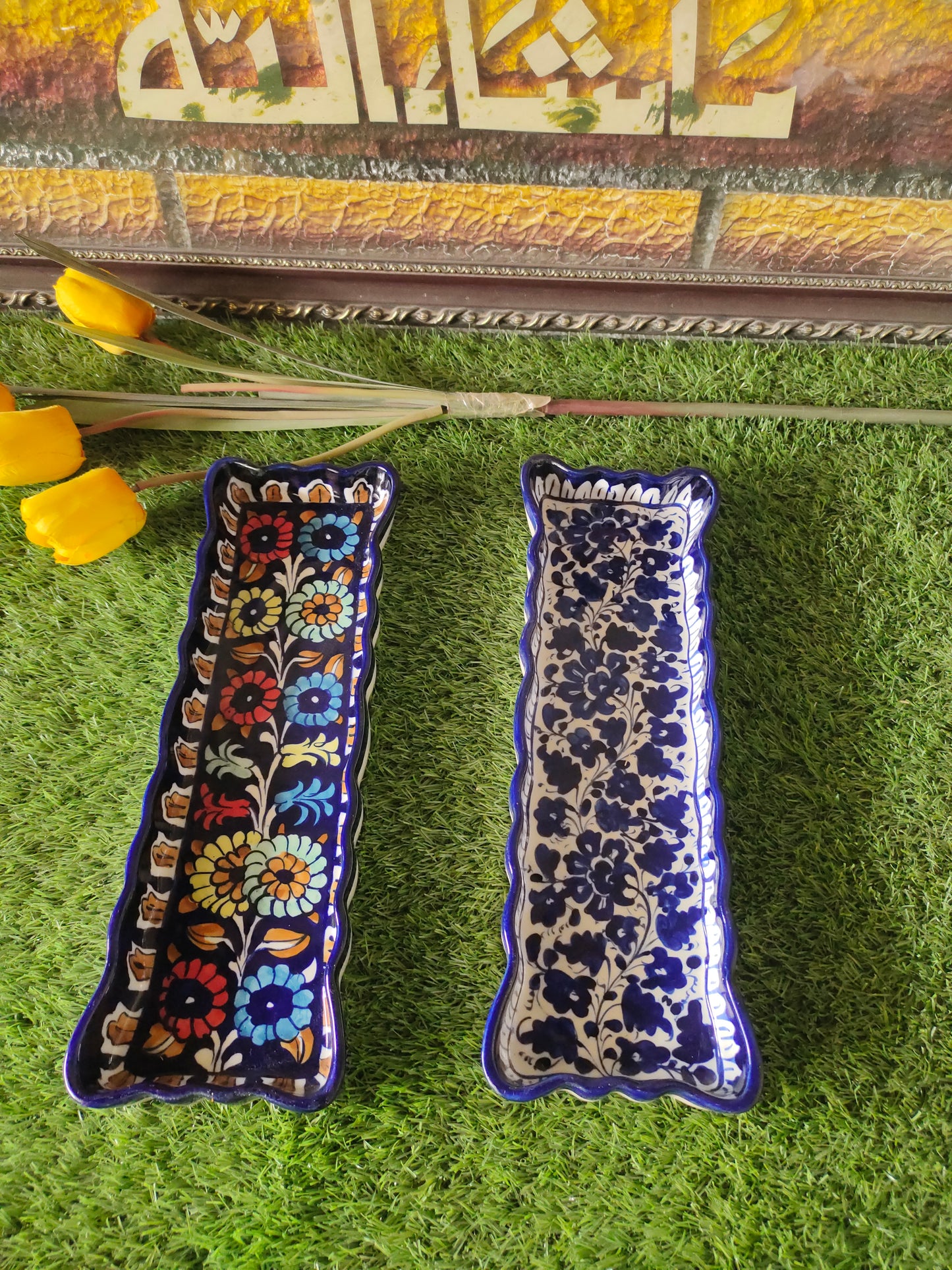 Ceramic Handmade Kabab Dish | Size 14 inch