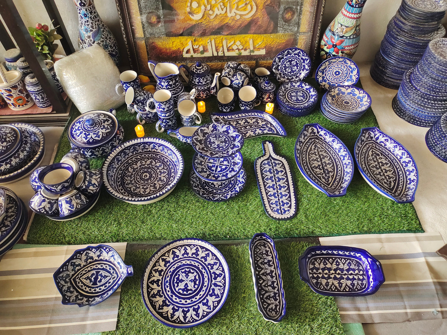 Ceramic Handmade Customized Dinner Set | 8 Men set | 75 Pcs