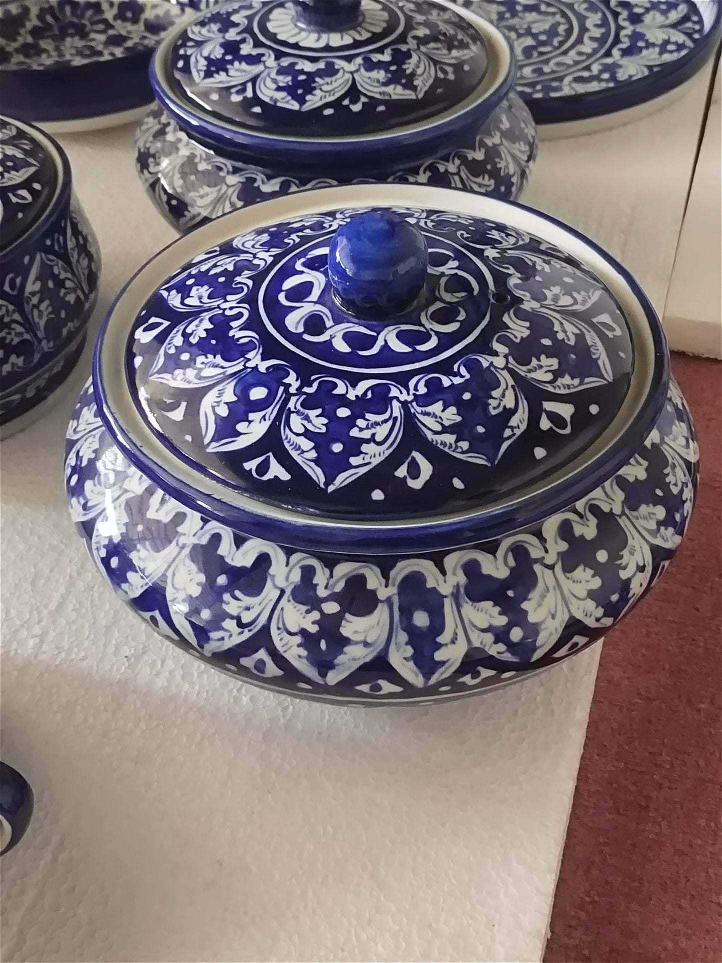 Ceramic Handmade Handies & Pots with Cover - Large Size 8 inch