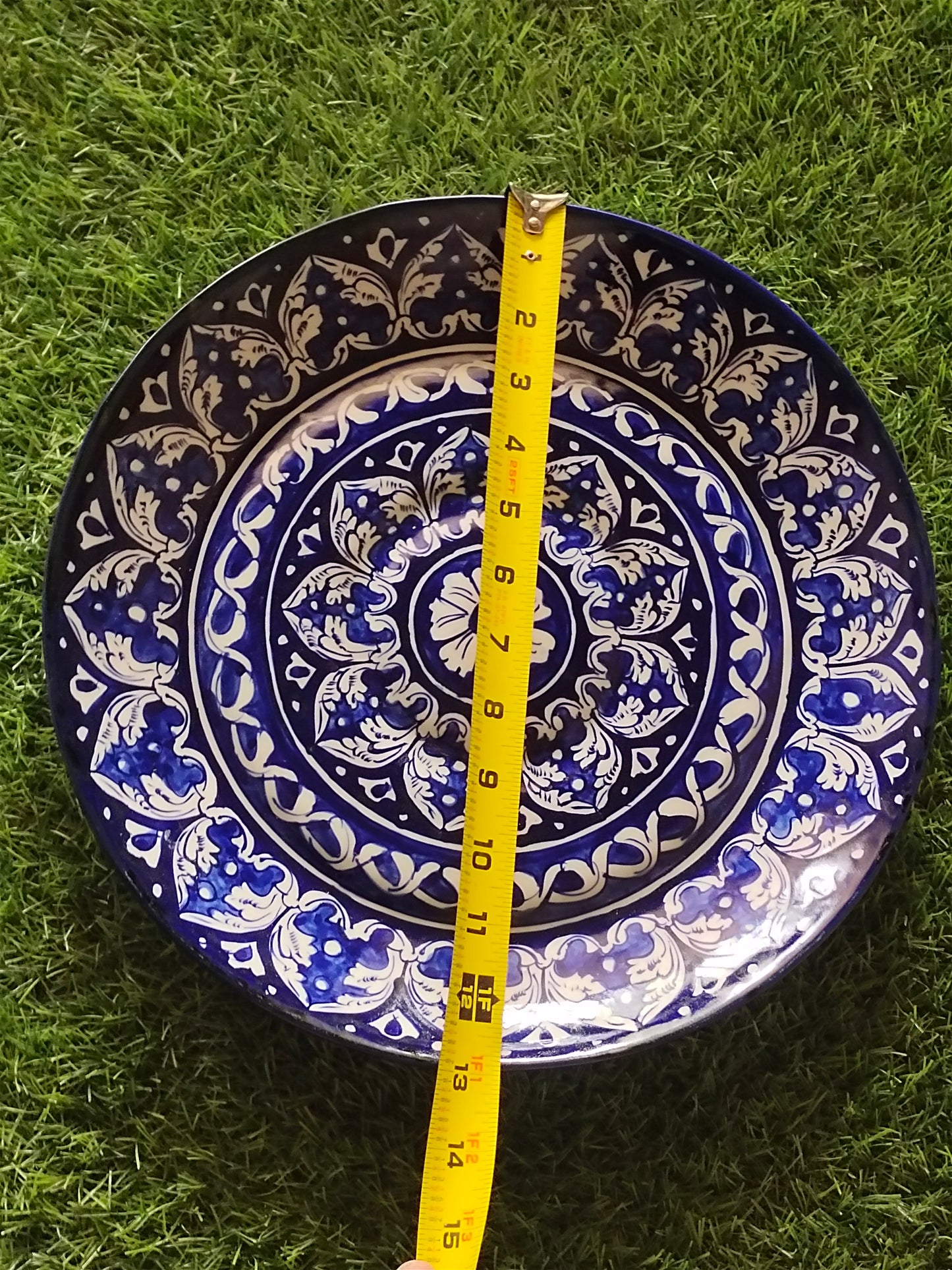 Ceramic Handmade Rice Thaal Platter | Large Size 13 inch