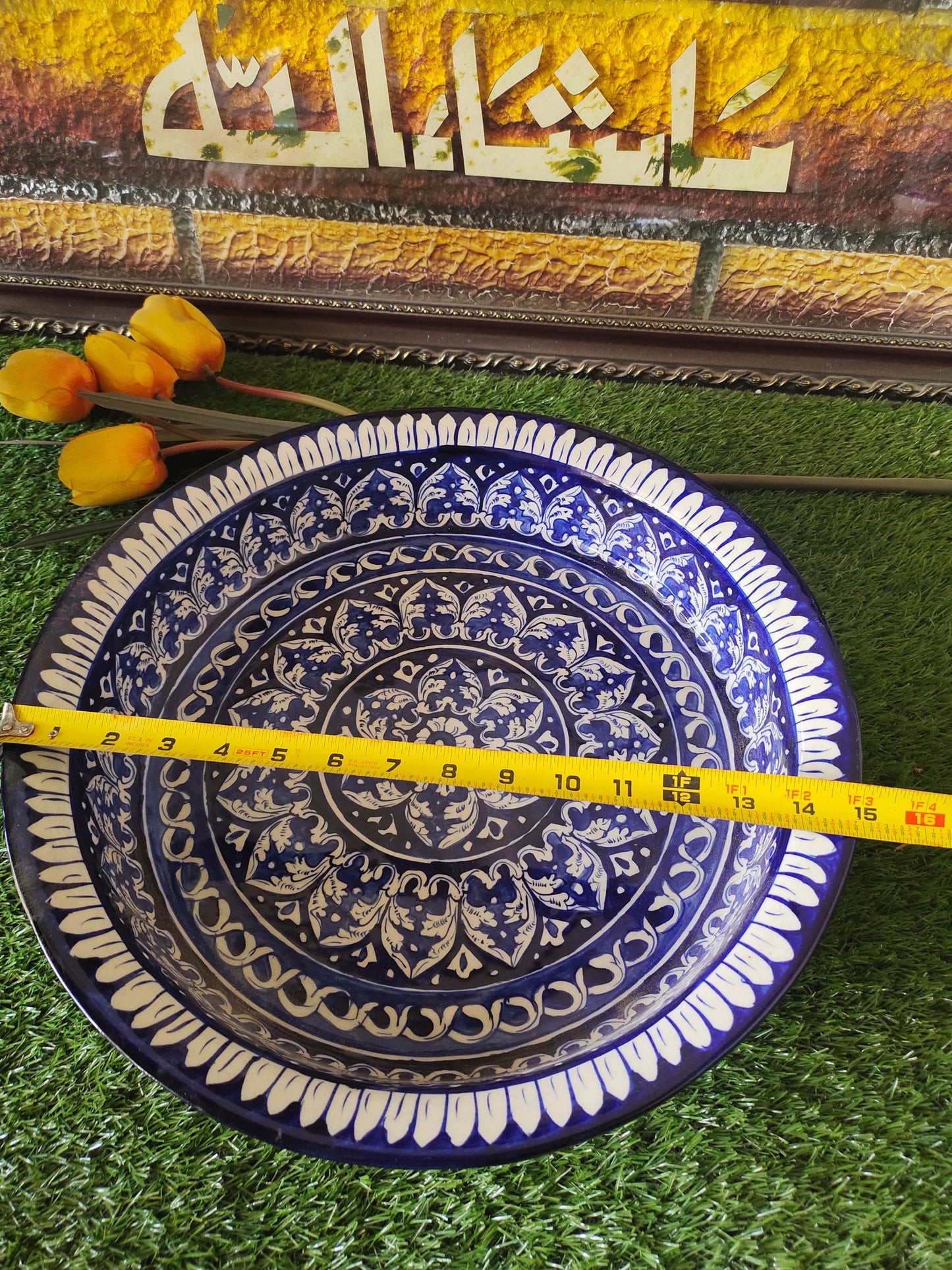 Ceramic Handmade Gauri Fruit Bowl | Large Size 15 inch | Deep 3 inch