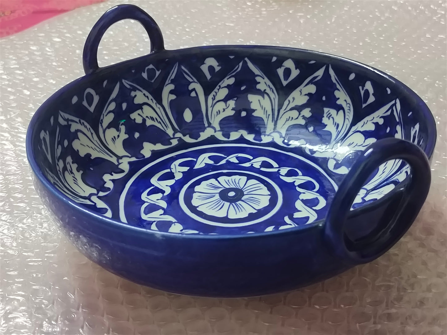 Ceramic Handmade Handle Karahi | Serving Dish size 9 inch