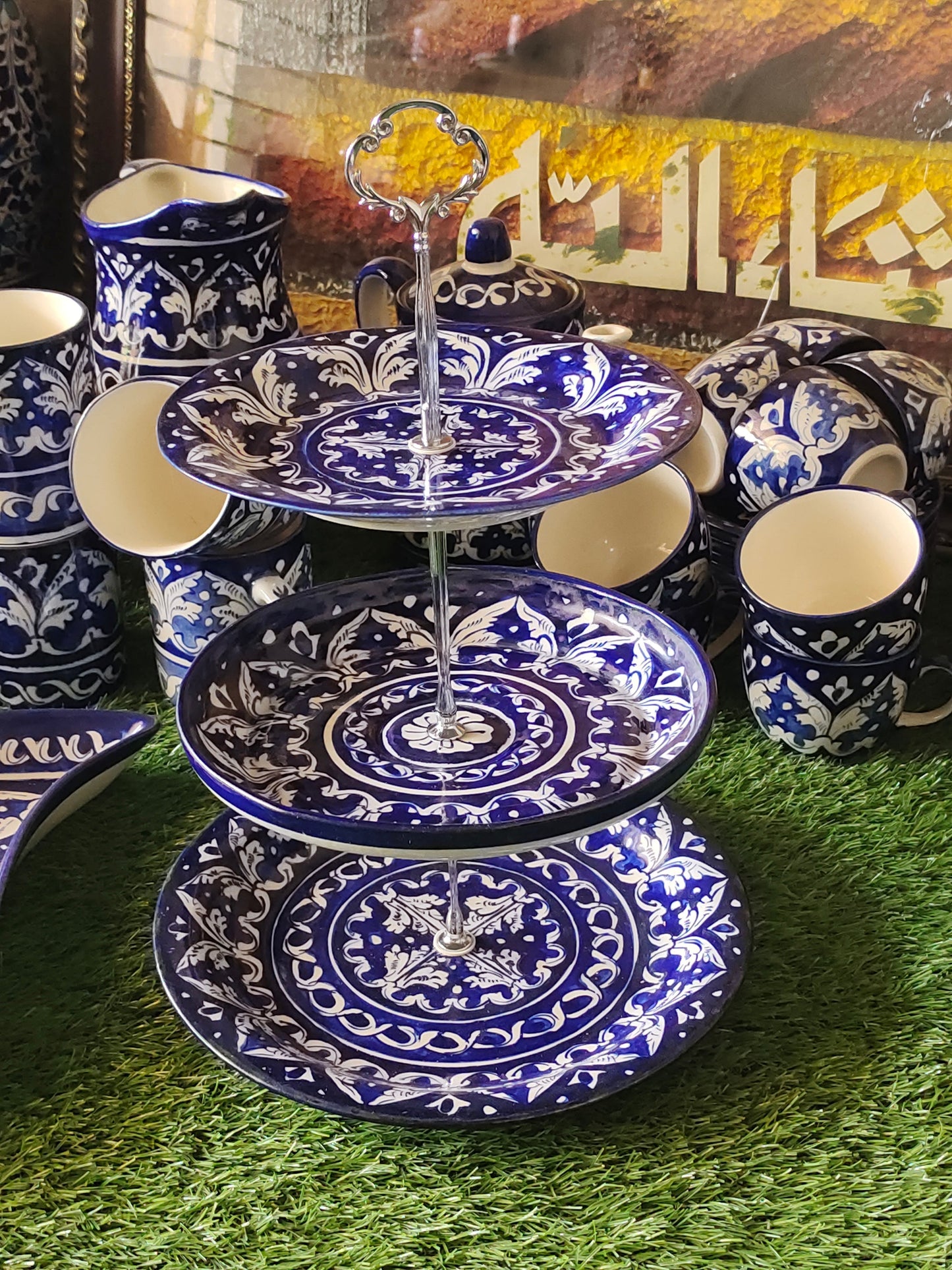 Ceramic Handmade Customized 3 Tiers Cake Set