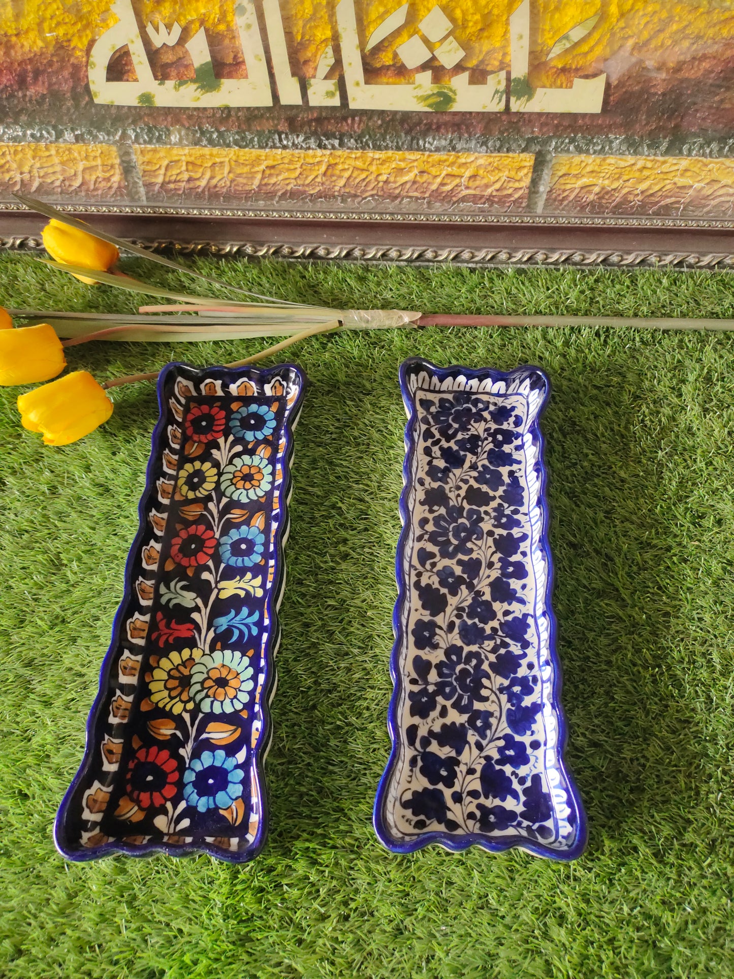 Ceramic Handmade Kabab Dish | Size 14 inch