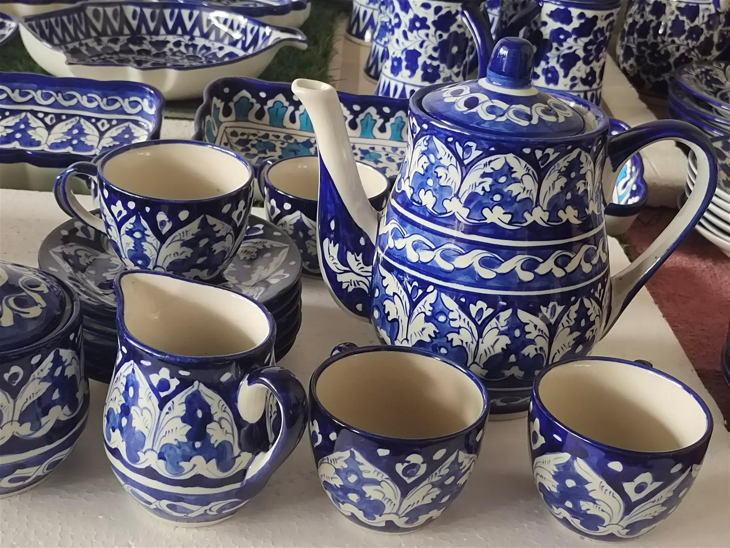 Handmade Ceramic Tea Set | Quantity 15 pcs | Ghauri Design