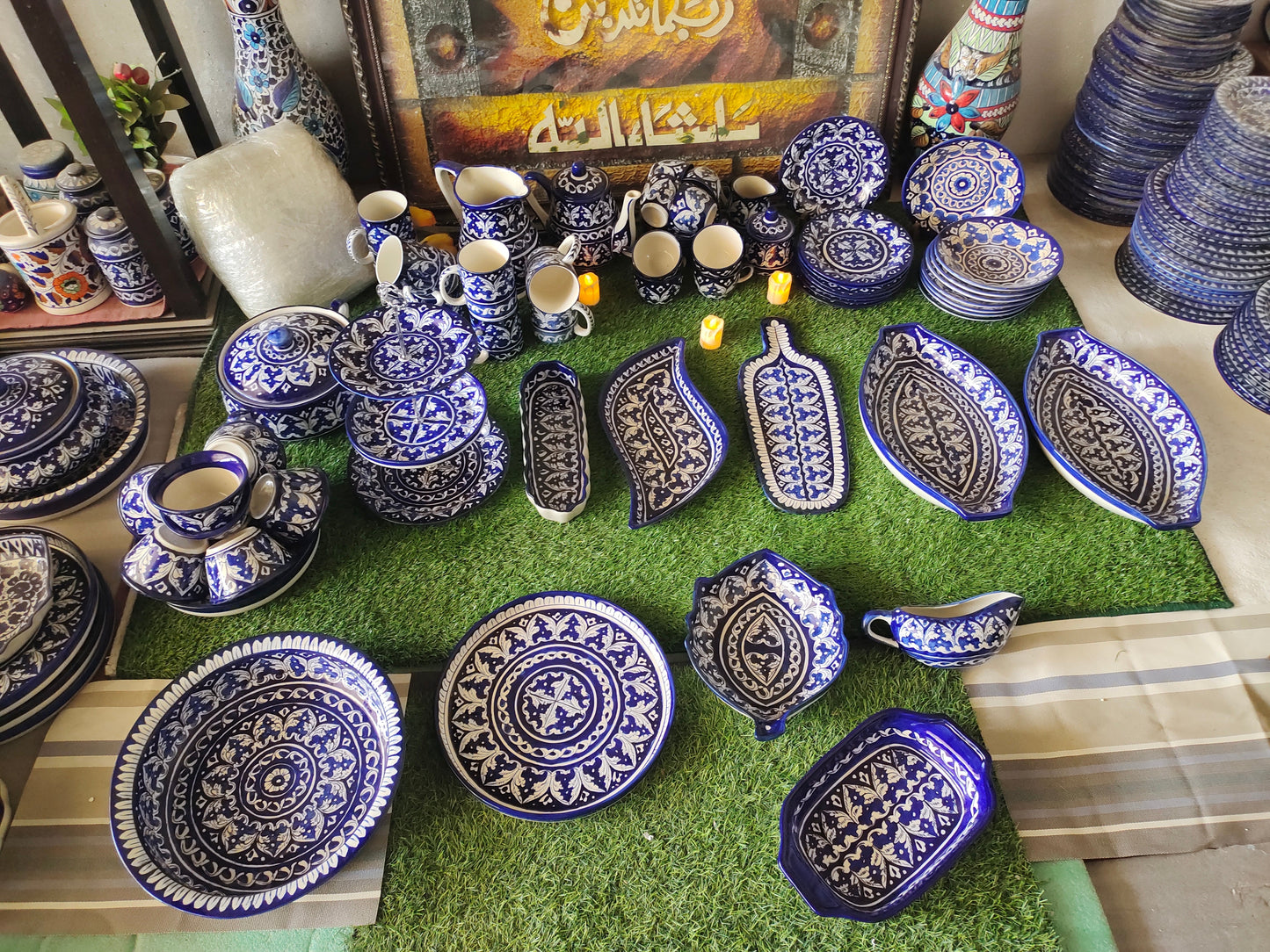 Ceramic Handmade Customized Dinner Set | 8 Men set | 75 Pcs
