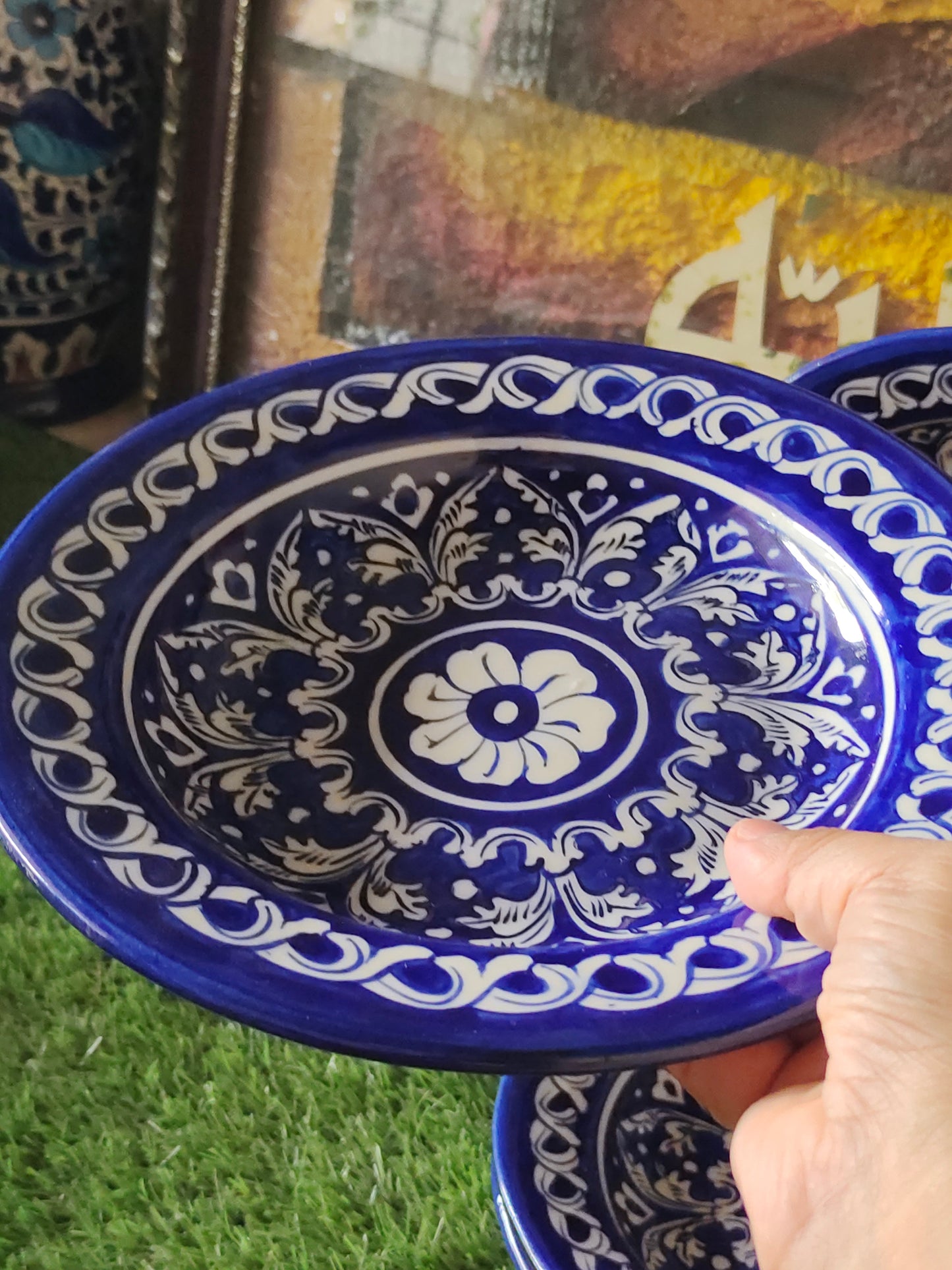 Ceramic Handmade Deep Plates | Size 09 inch | Design Ghauri