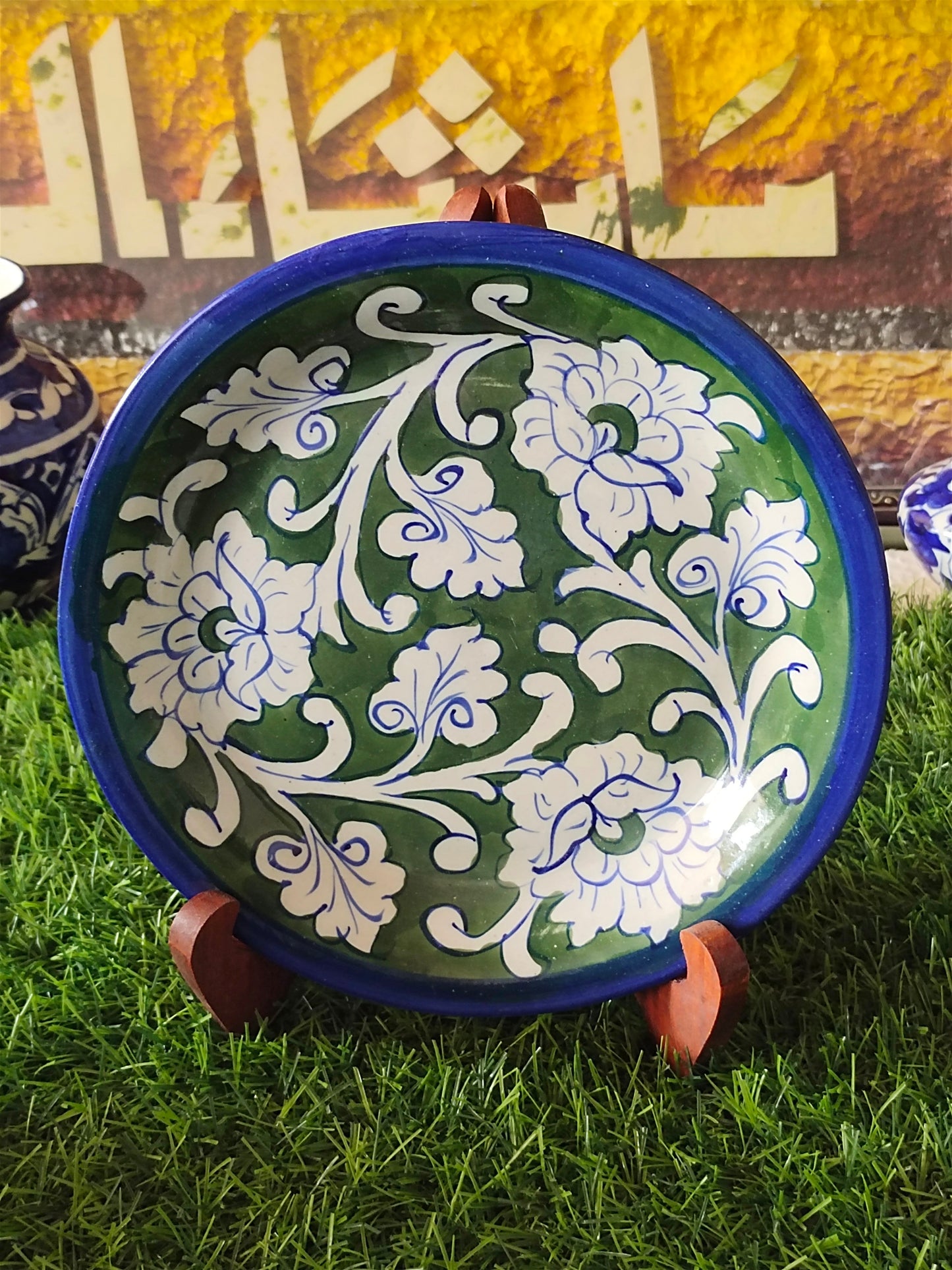 Handmade Ceramic Half Plate (Size 08 inch) | Wall Art | Wall Decor