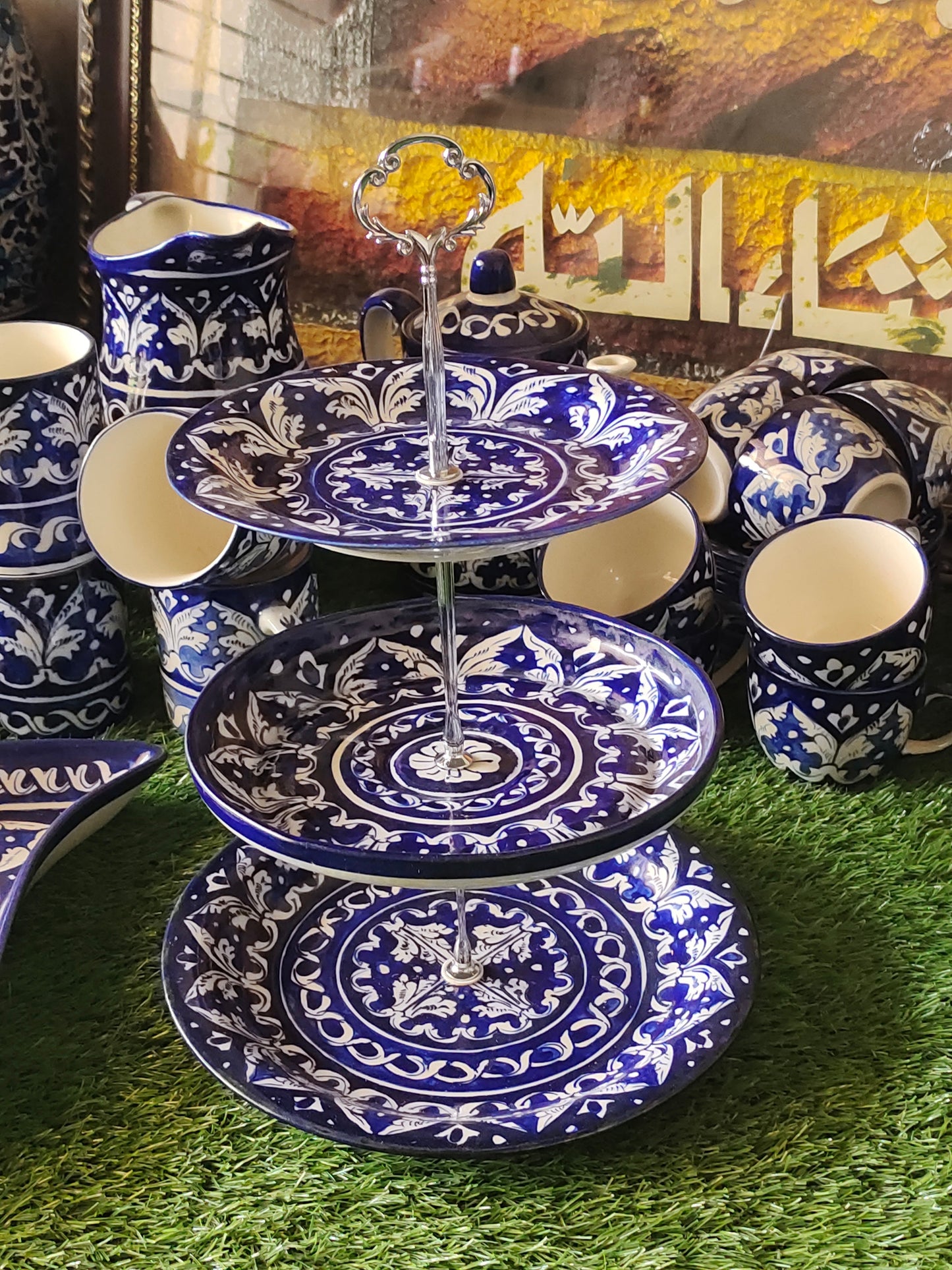 Ceramic Handmade Customized 3 Tiers Cake Set