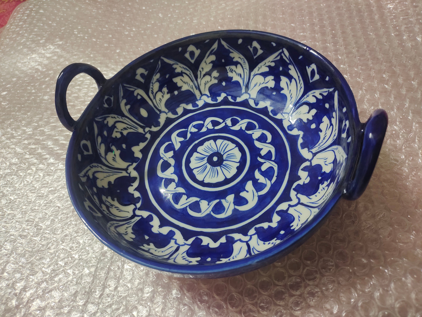 Ceramic Handmade Handle Karahi | Serving Dish size 9 inch