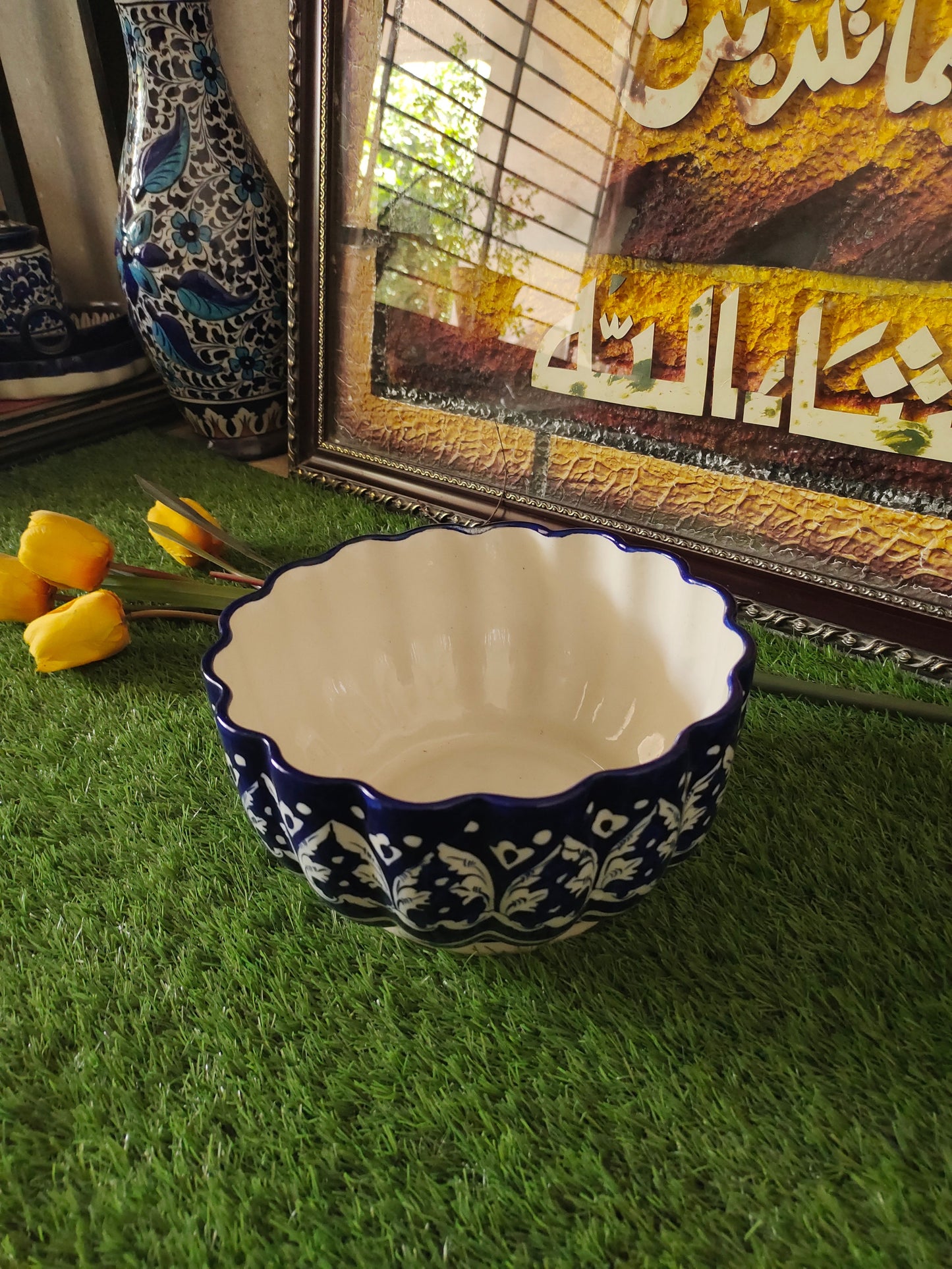 Ceramic Handmade Beautiful Serina Bowl Large size 10 inch & Deep 6 inch