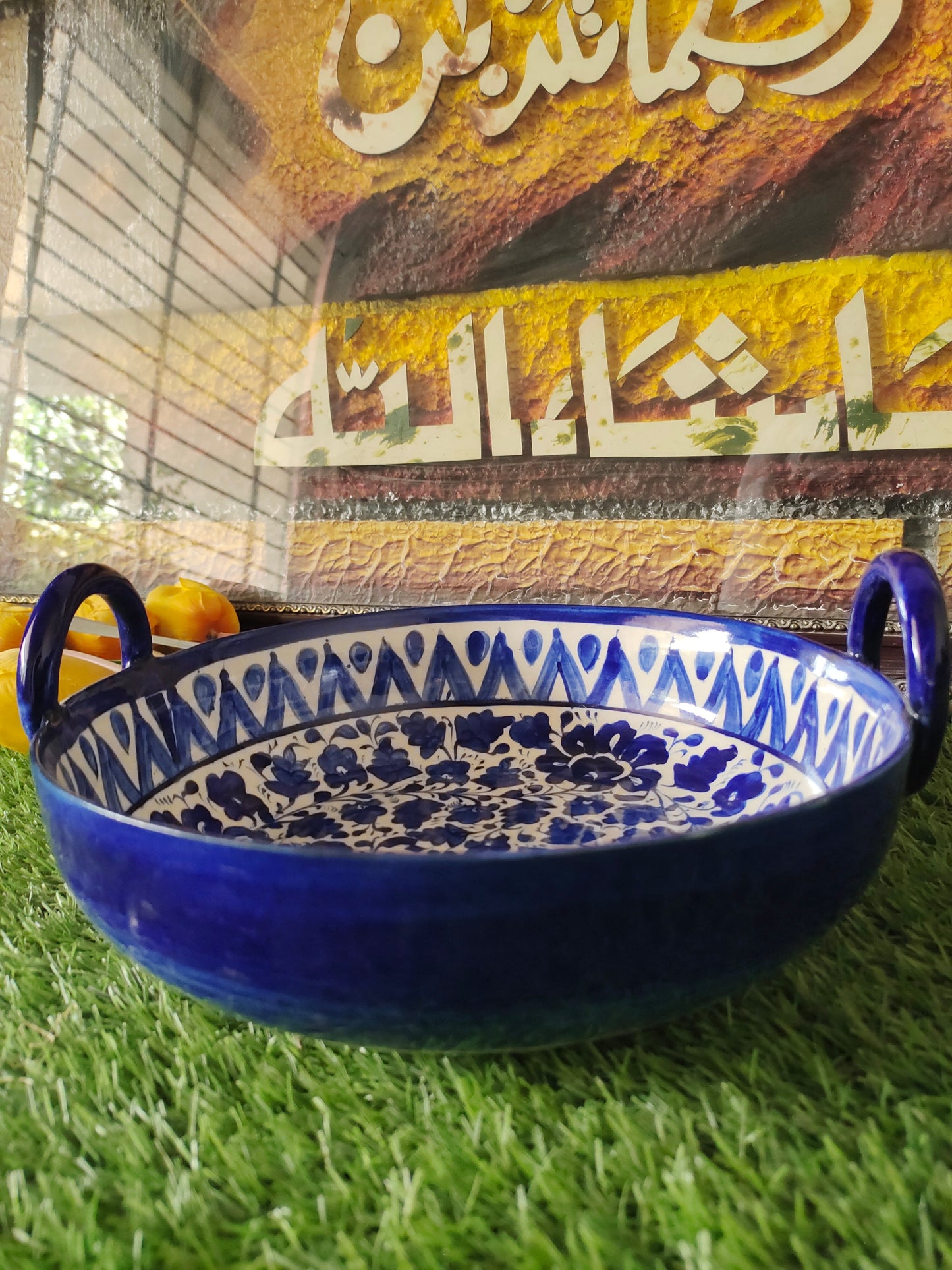 Ceramic Handmade Handle Karahi Serena | Size 10 inch