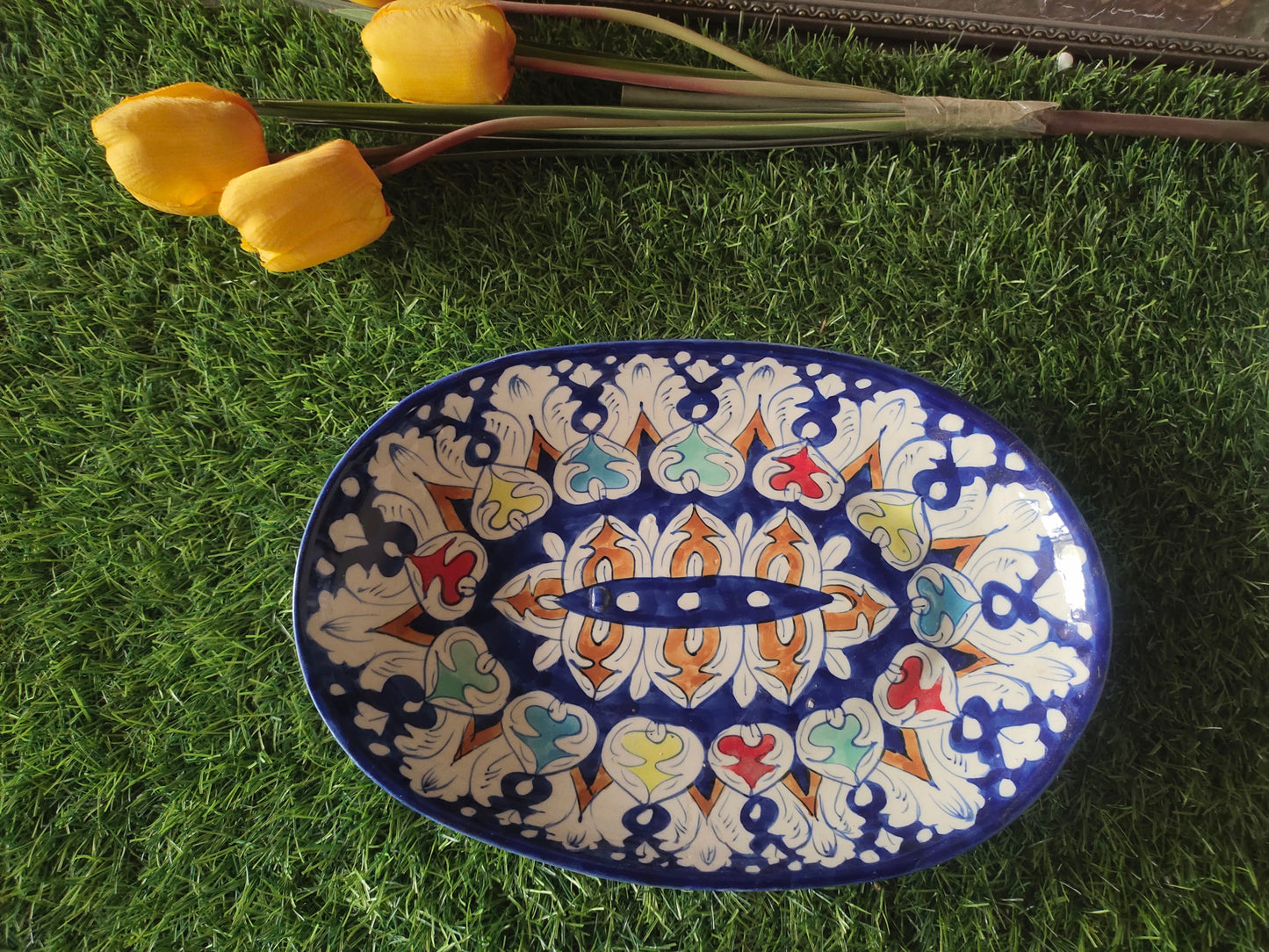 Handmade Ceramic Rice Platter Dish (Design Multi TRD)