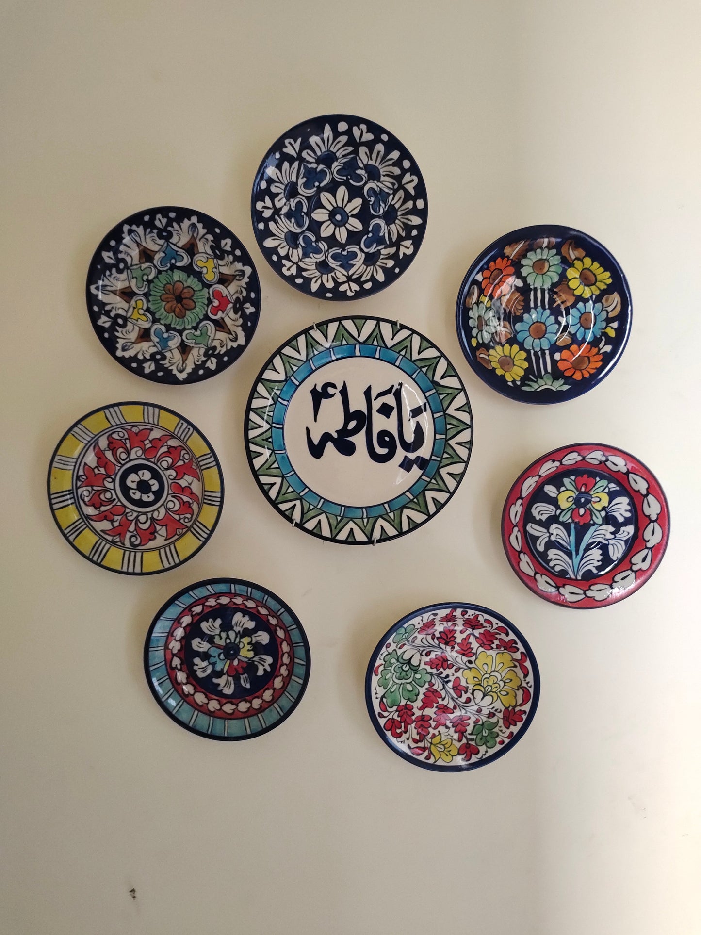 Ceramic Handmade Wall Hanging Art | Wall Art | 8 Pcs Set