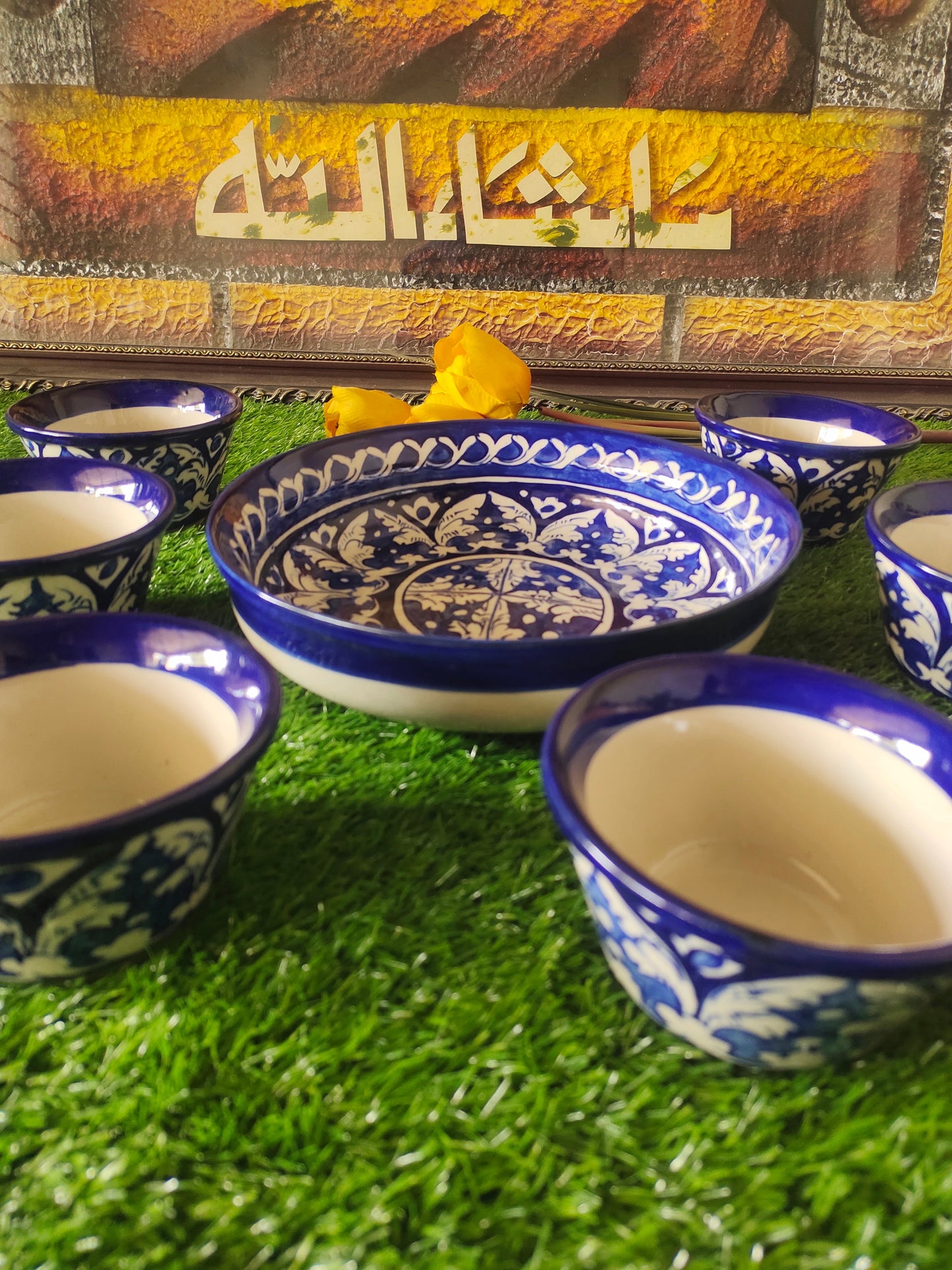 Ceramic Handmade Serving Bowls Set | Dessert Bowls Set | Soup Set | Qty 7 Pcs