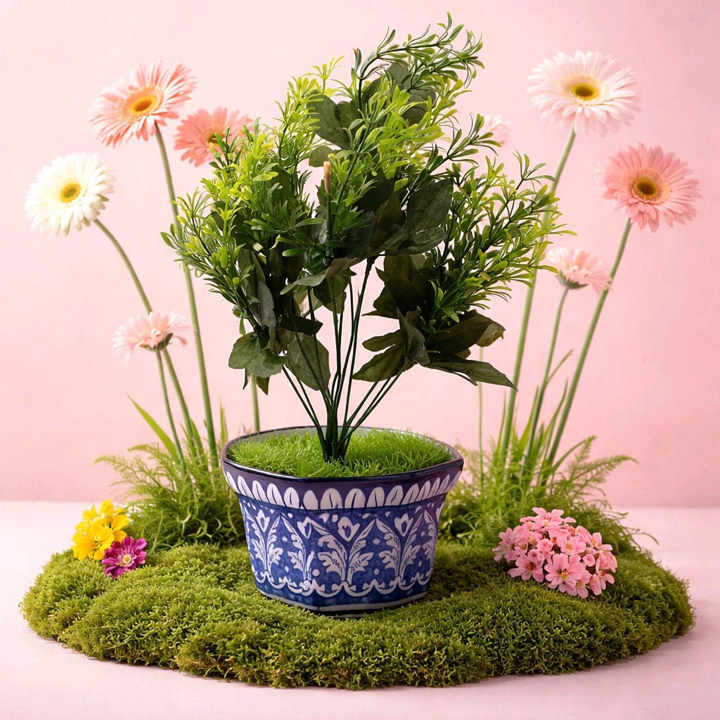 Ceramic Handmade Blue Pottery Elegant Planter Gift🎁