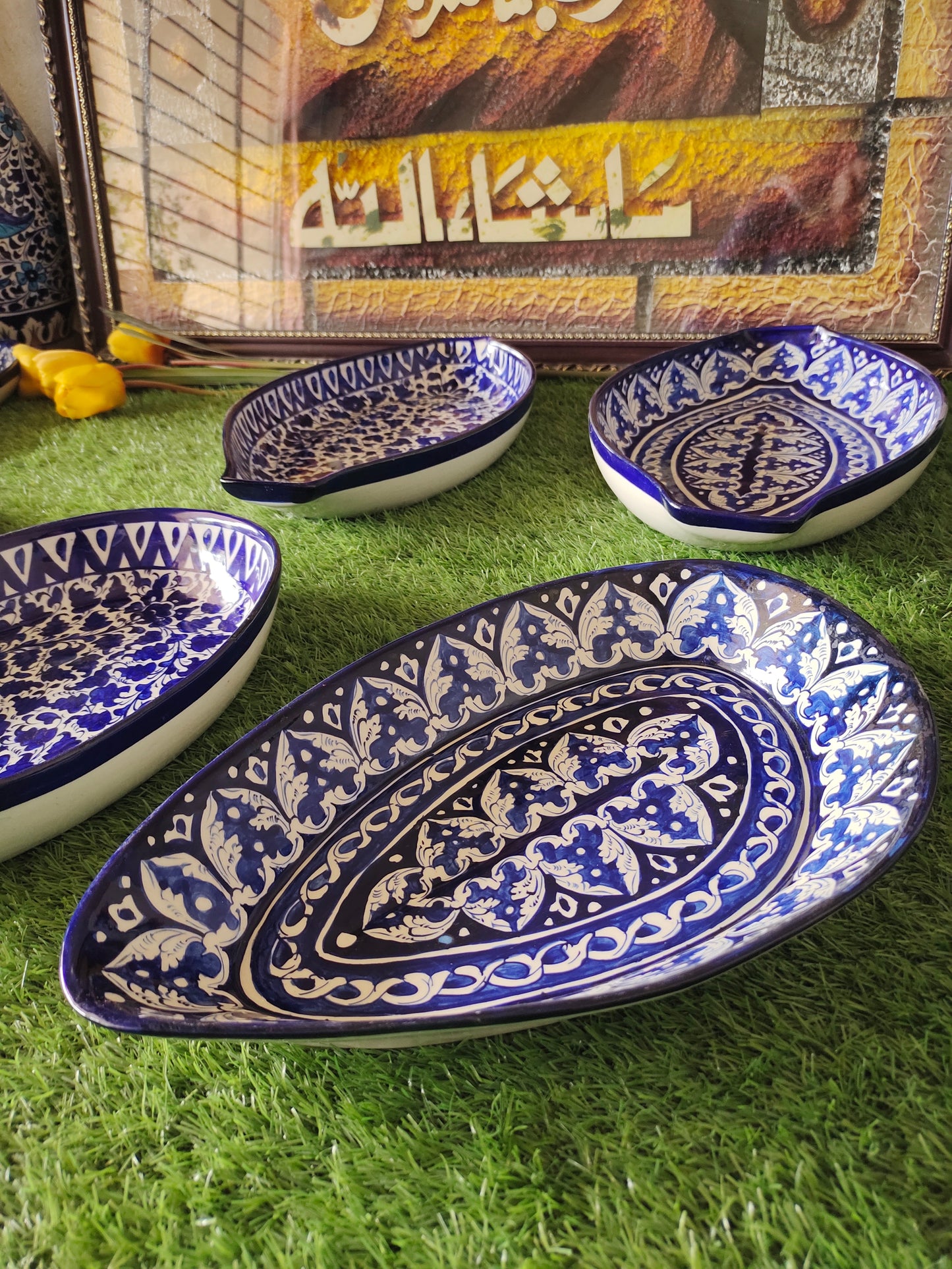 Ceramic Handmade Rice Platter | Size 13 inch