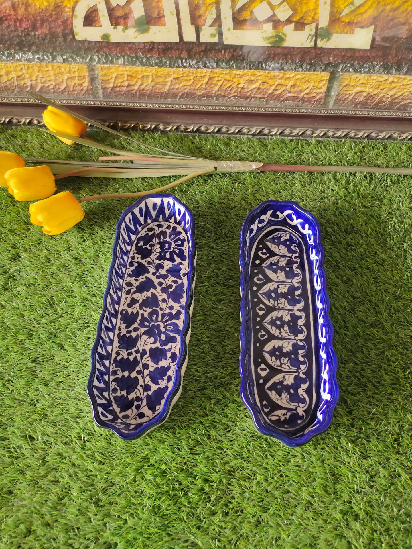 Ceramic Handmade Kabab Dish | Size 12 inch