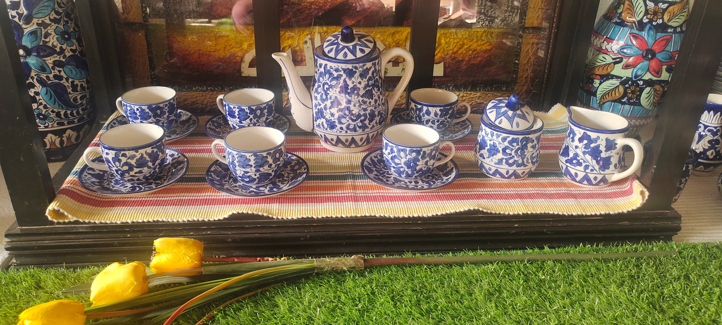 Handmade Ceramic Tea Set | Quantity 15 pcs | Serena Design