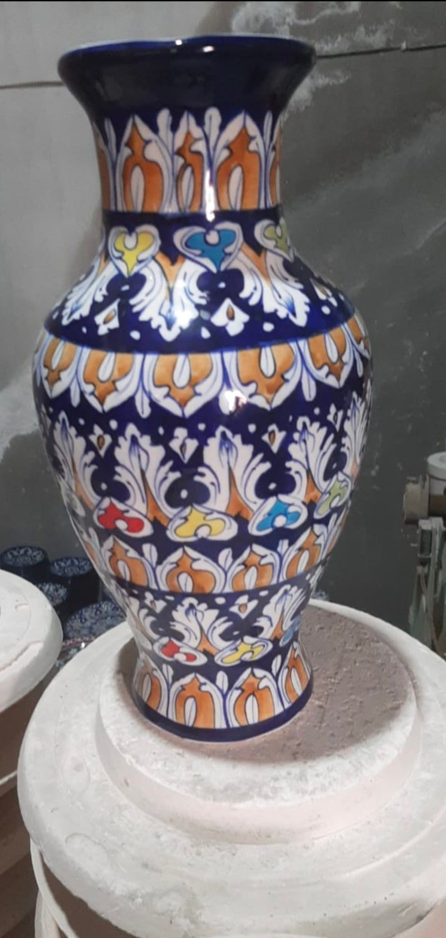 Ceramic Handmade Floor Vase | Size 14 inch