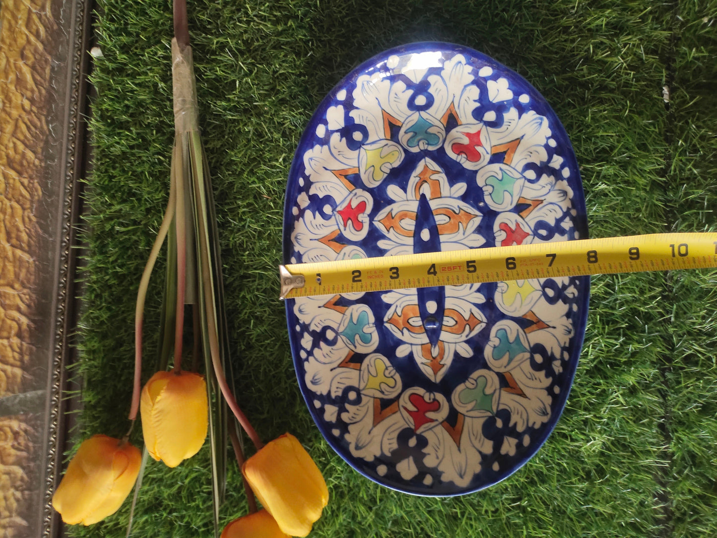 Handmade Ceramic Rice Platter Dish (Design Multi TRD)