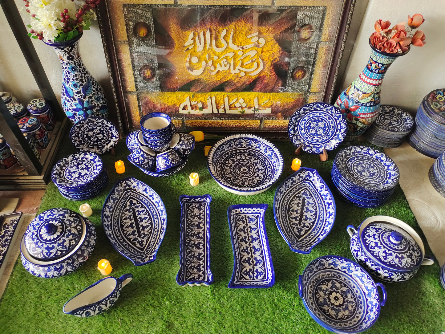 Ceramic Handmade Dinner Set | 10 Men Set | 40 Pcs | Ghauri Design