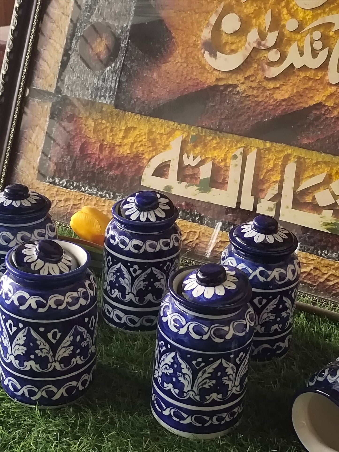 Handmade Cover Jar| Spice Jar | Pickle Jar | Size 6-7 inch approx.