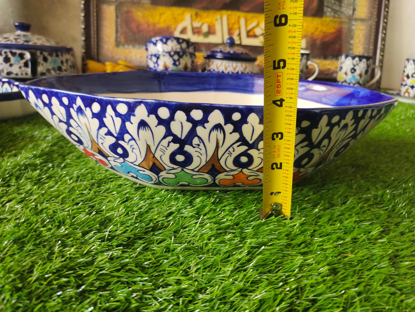 Ceramic Handmade Fruit Bowl Multi TRD | Size 15 inch