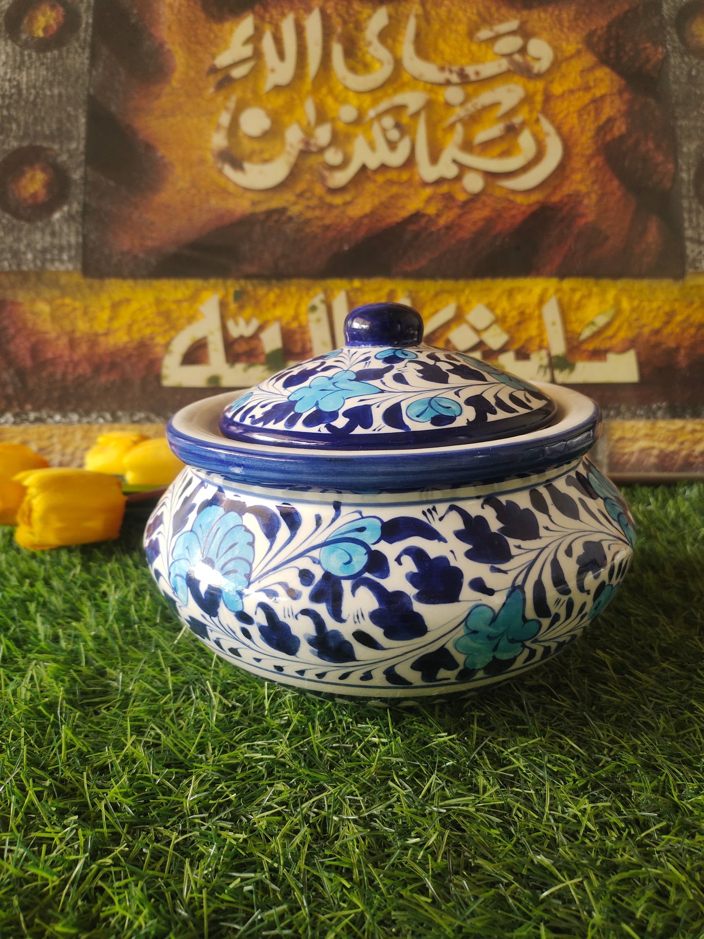 Ceramic Handmade Blue Pottery Handmade Ceramic Handi | Multani Design