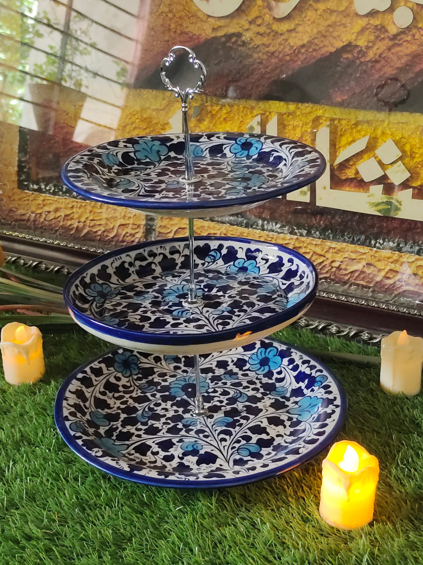 Ceramic Handmade Customized 3 Tires Cake Set | Multani Design
