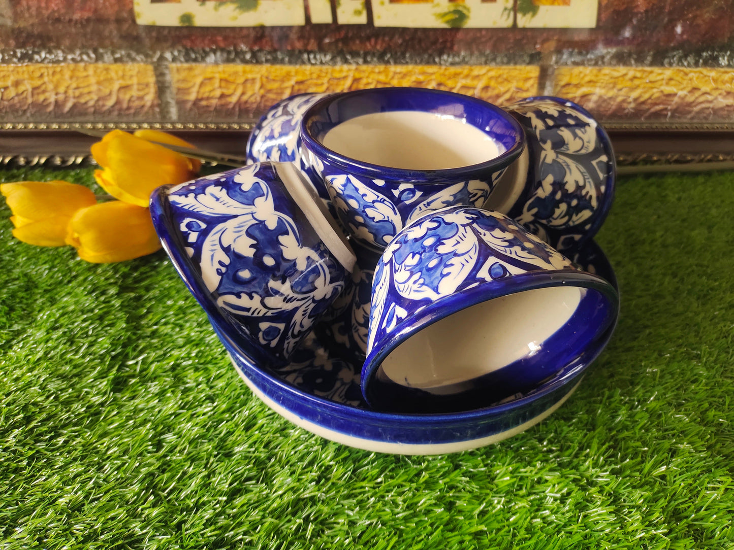 Ceramic Handmade Serving Bowls Set | Dessert Bowls Set | Soup Set | Qty 7 Pcs