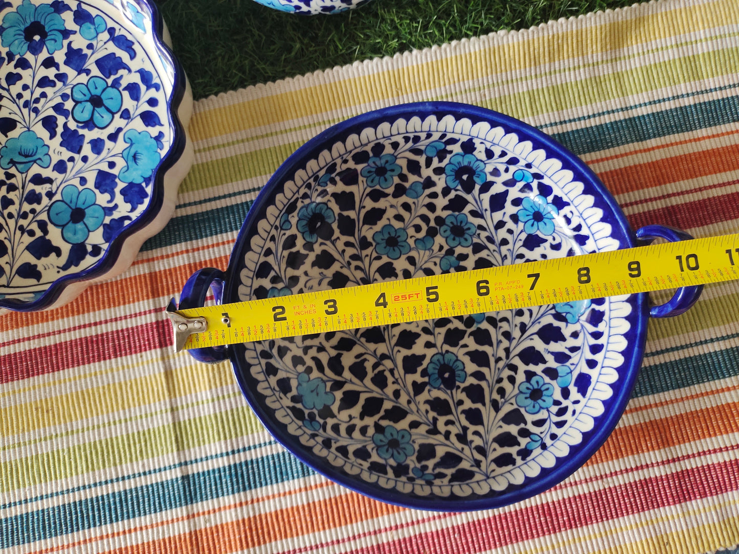 Ceramic Handmade Handle Karahi - Multani Design Handmade | Size 9 inch