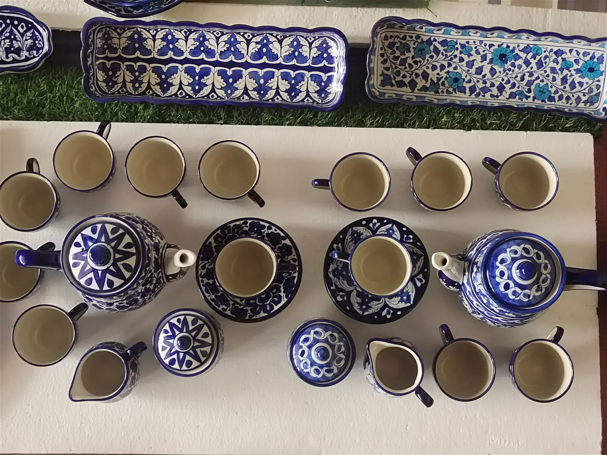 Handmade Ceramic Tea Set | Quantity 15 pcs | Ghauri Design