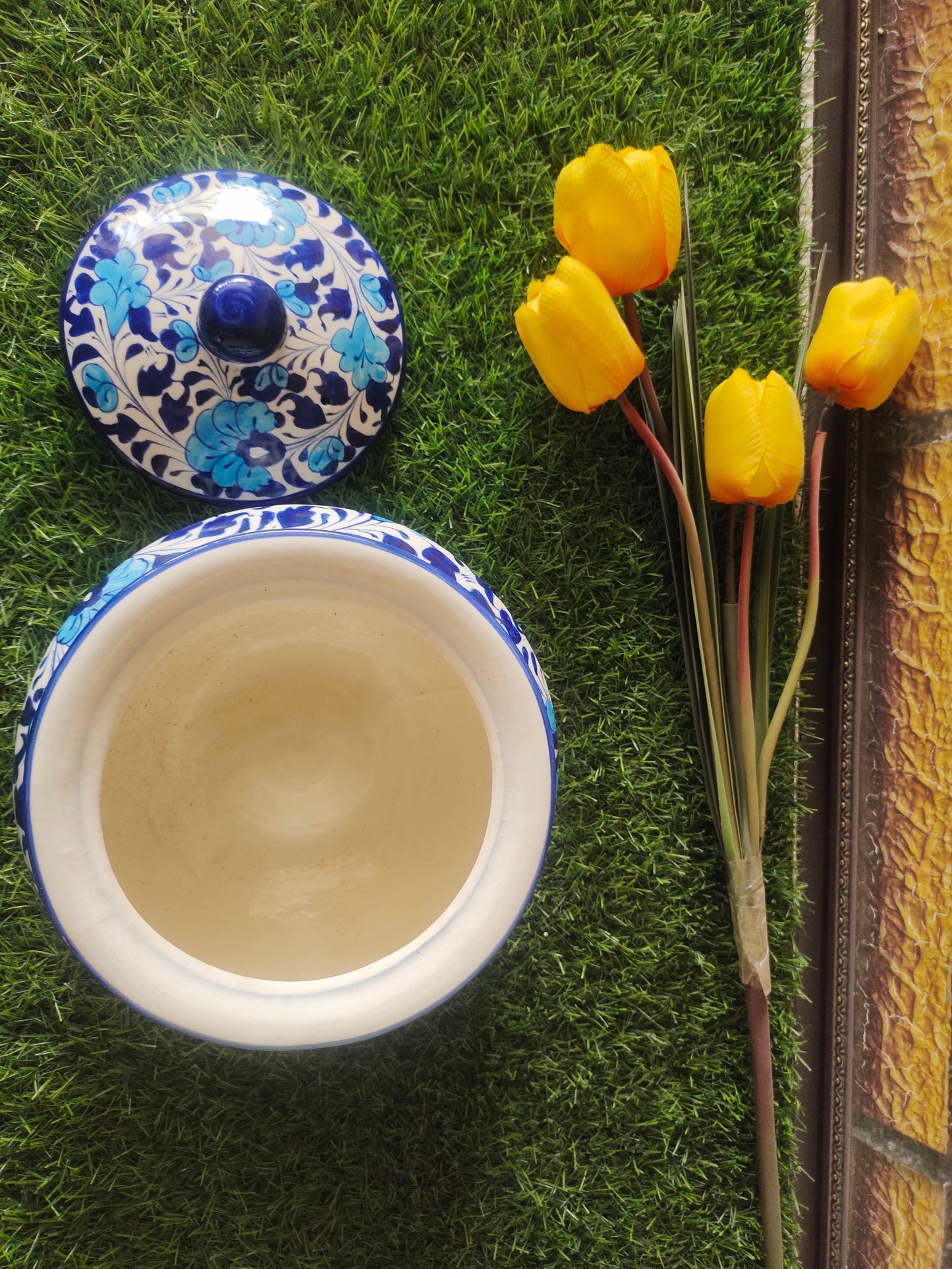 Ceramic Handmade Blue Pottery Handmade Ceramic Handi | Multani Design