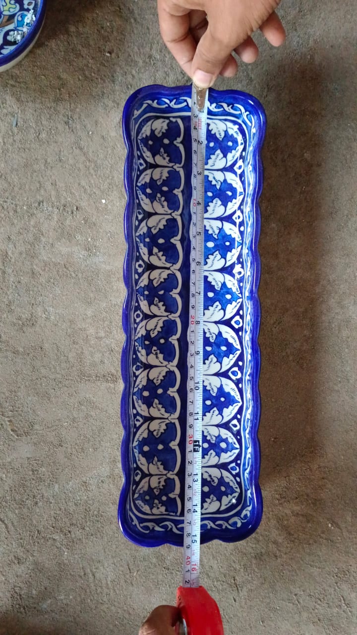 Ceramic Handmade Kabab Dish platter | Size 15 inch