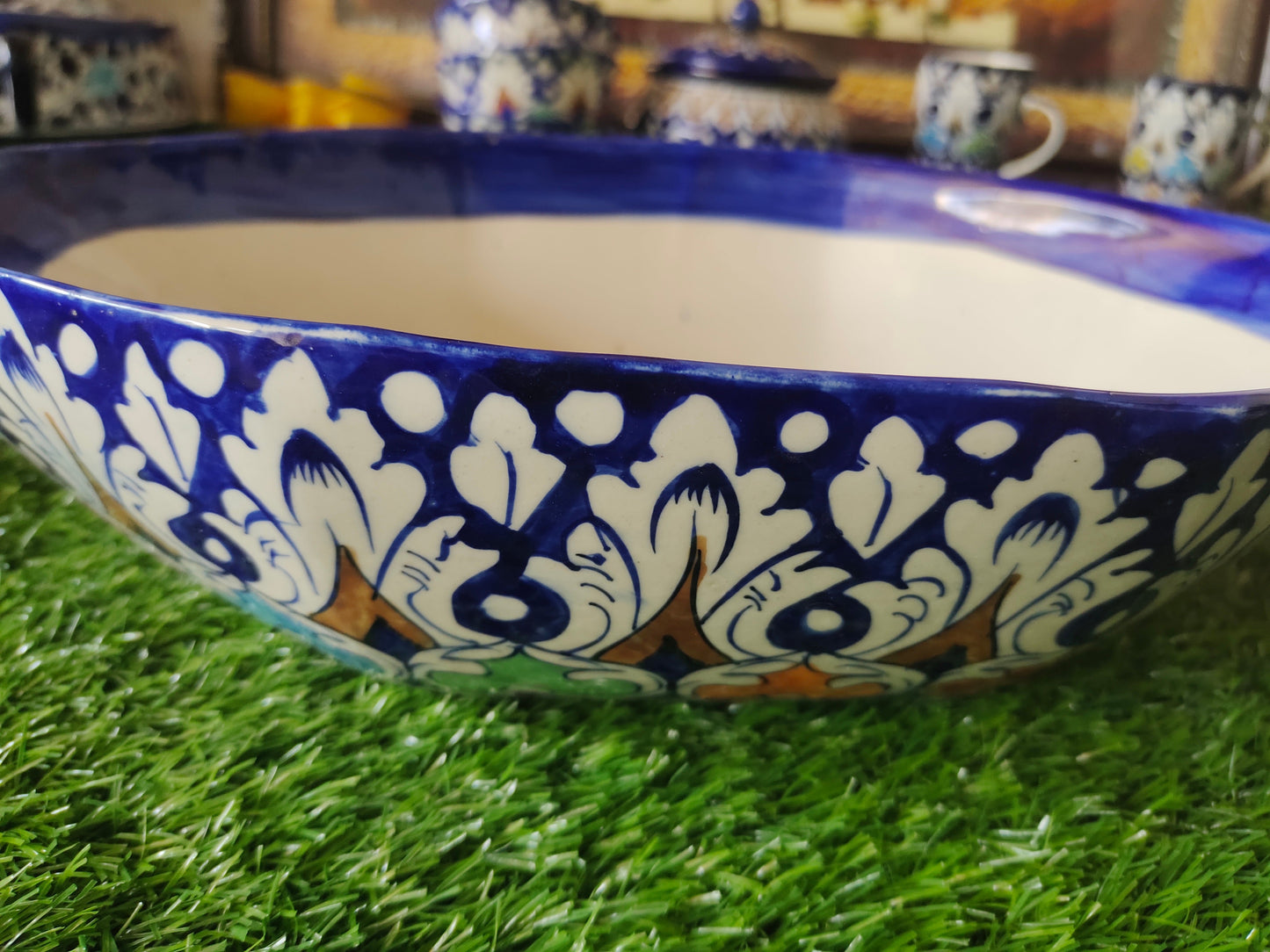 Ceramic Handmade Fruit Bowl Multi TRD | Size 15 inch