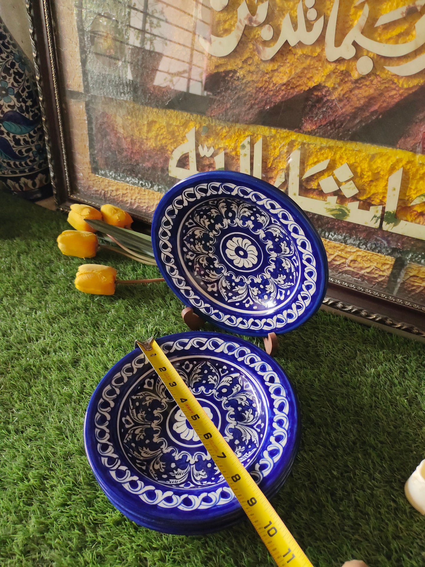 Ceramic Handmade Deep Plates | Size 09 inch | Design Ghauri